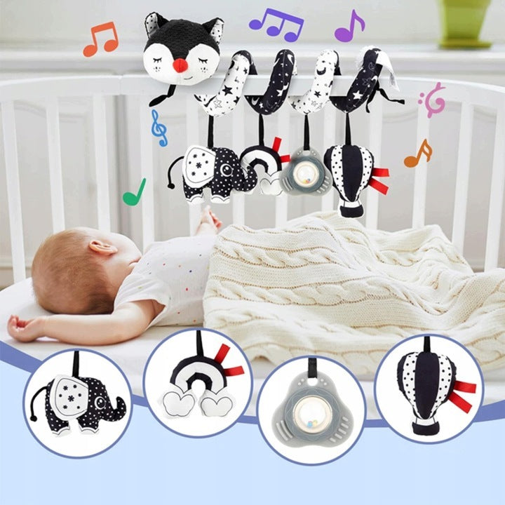 HEADBAND SOFT STUFFED ANIMAL PENDANT SPIRAL FOR STROLLER CRIB CUDDLY Brand Goaduoynt