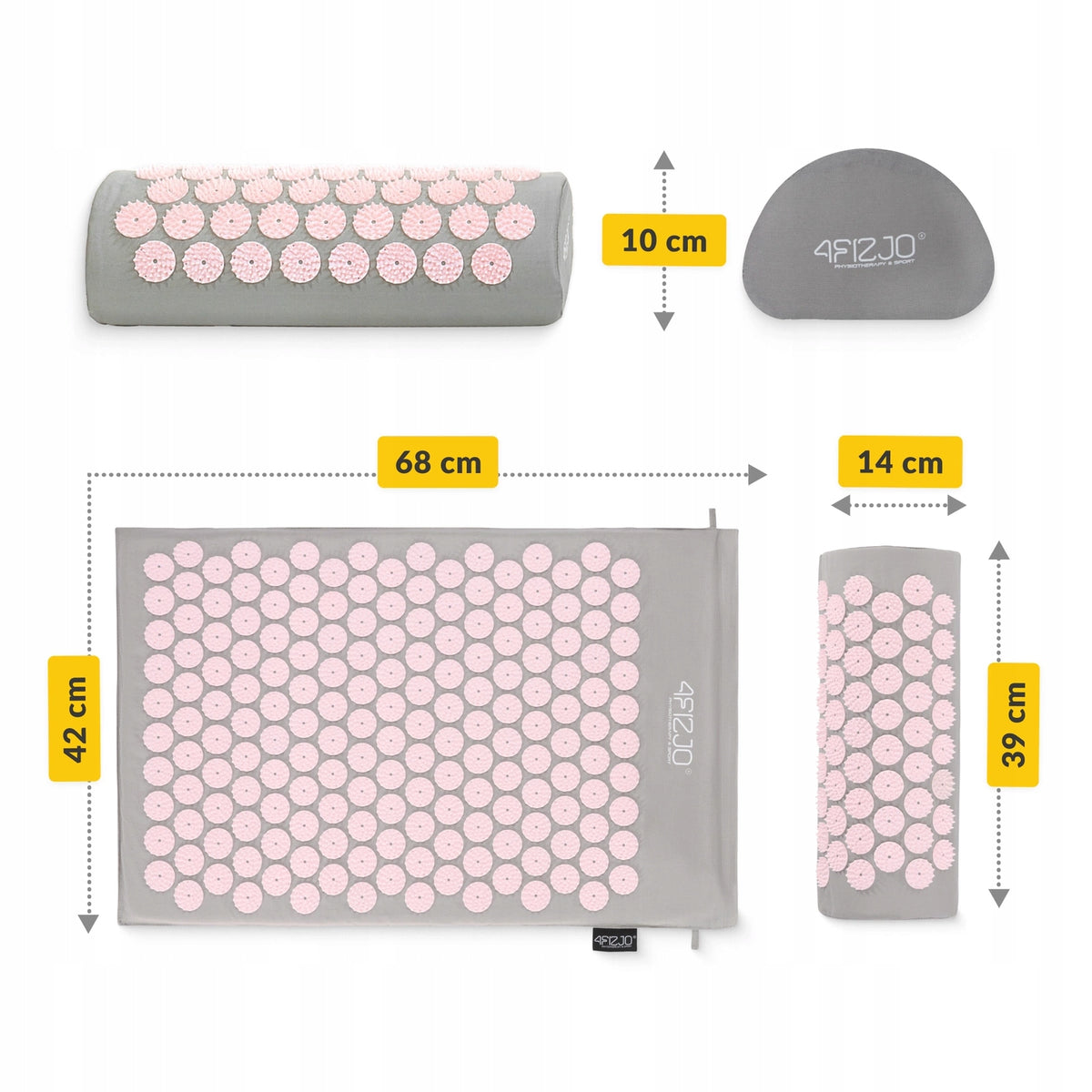 HEALTH ACUPRESSURE MAT WITH SPIKES ECO MASSAGE SET WITH PILLOW Manufacturer code ACM16