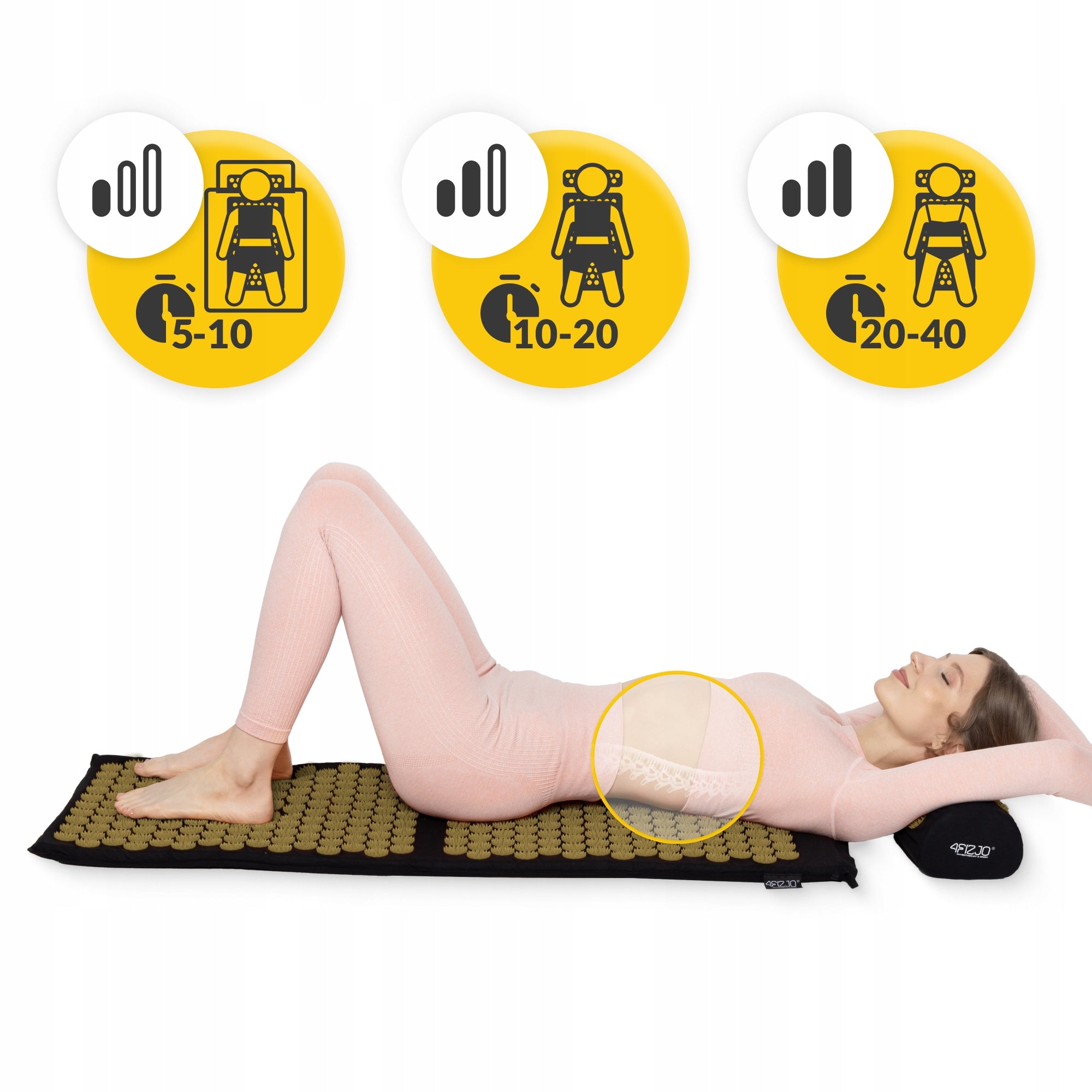 HEALTH ACUPRESSURE MAT WITH SPIKES STIMULATING CIRCULATION MASSAGE PILLOW Manufacturer code ZESTAW MATA AKUPRESURA