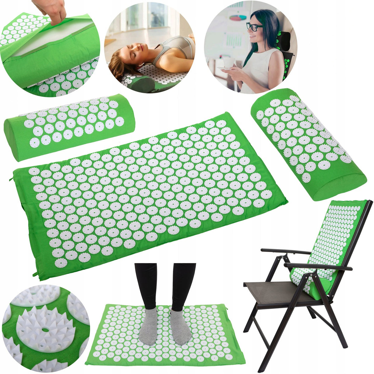 HEALTH MASSAGE ACUPRESSURE MAT + PILLOW