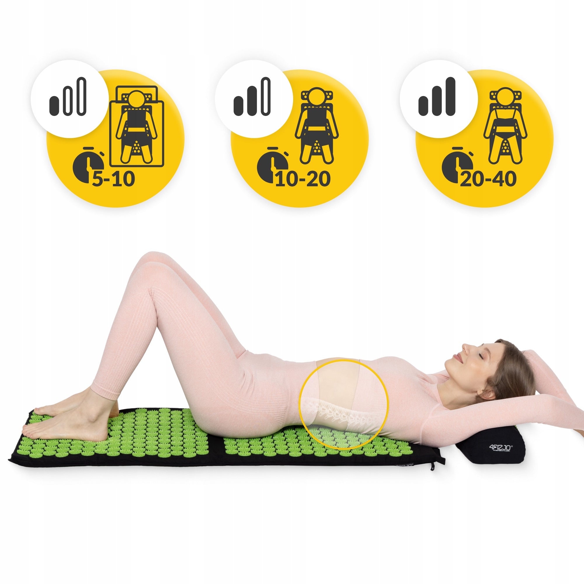 HEALTH MAT FOR ACUPRESSURE WITH SPIKES SAFE MASSAGE SET WITH PILLOW EAN (GTIN) 5907222931769