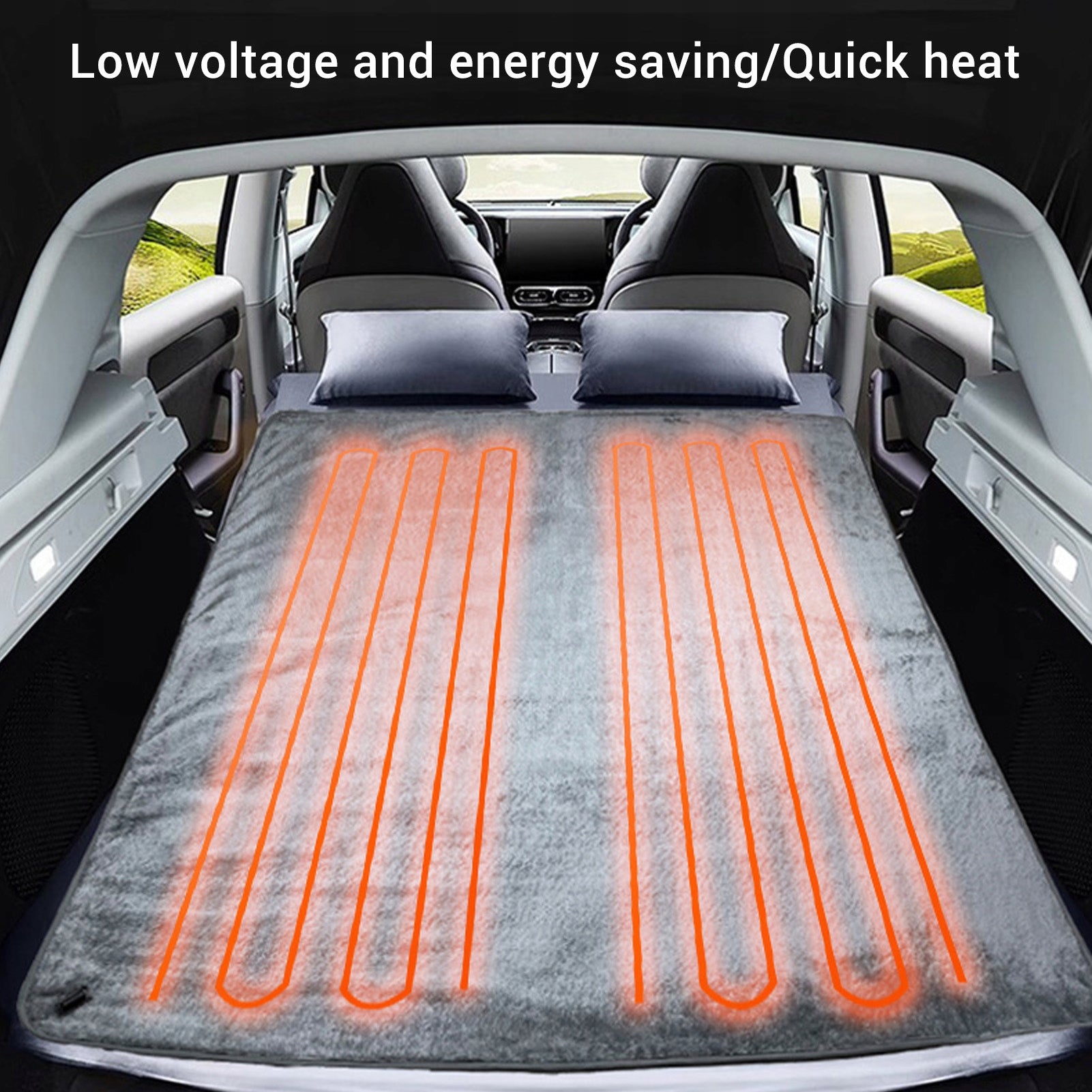 HEATED CAR BLANKET 72W FLANNEL 12V CAMPING ELECTRIC BLANKET Medical device no