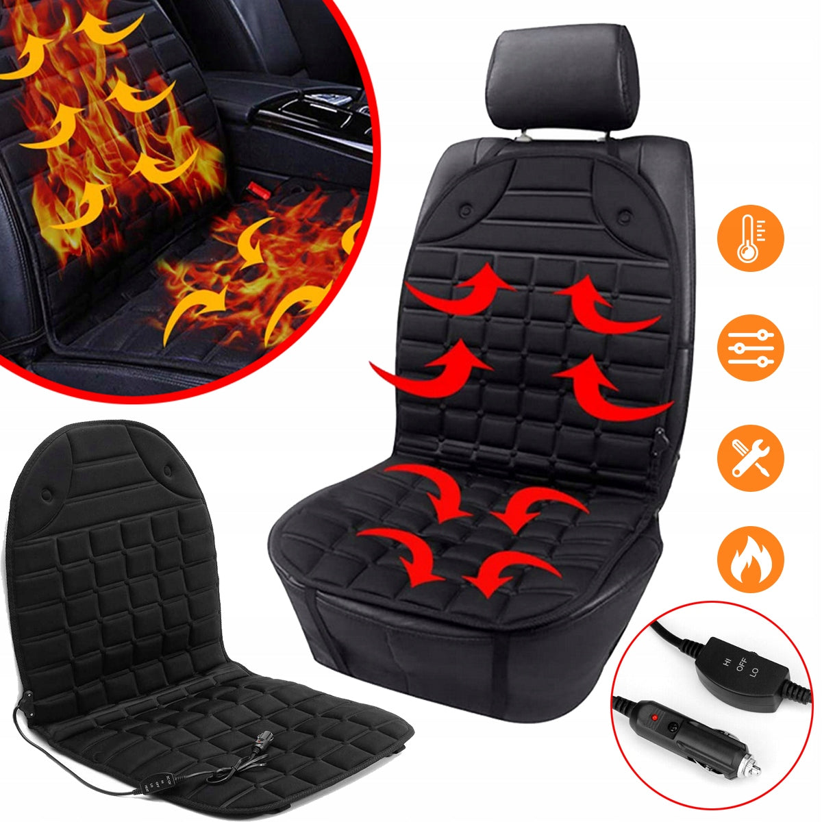 HEATED CAR CUSHION, WINTER HEATED SEAT COVER