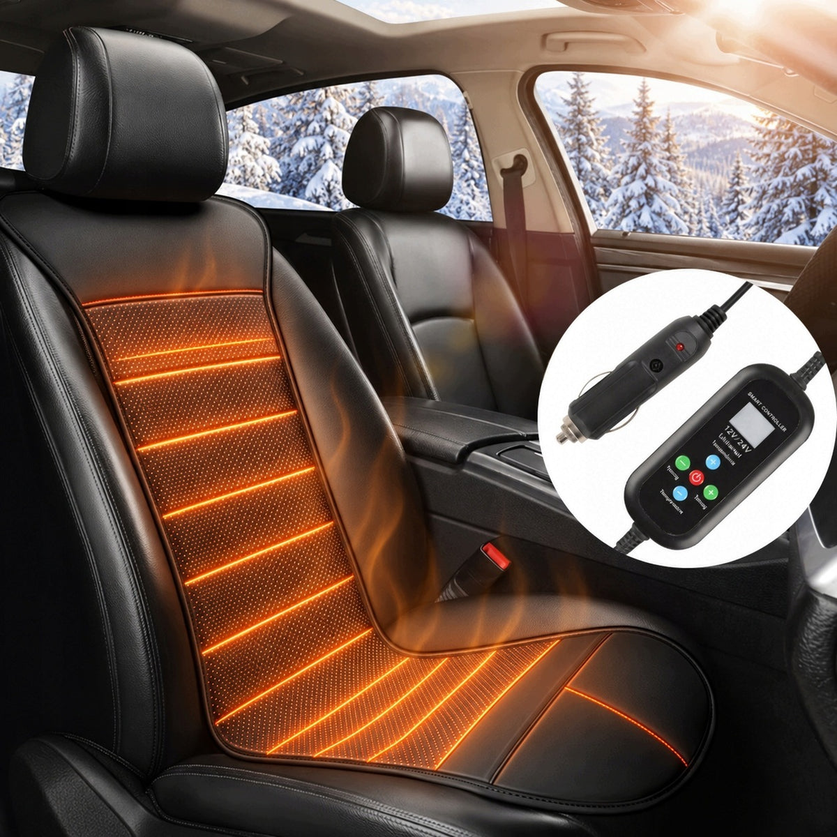HEATED SEAT MAT HEATING SEAT UNIVERSAL 12-24V FOR CAR Brand no brand
