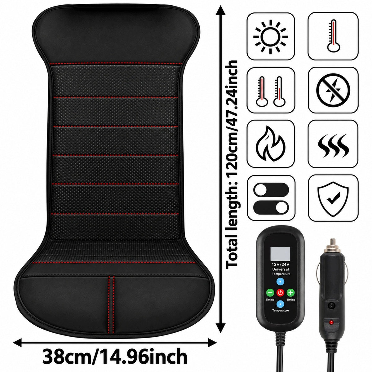 HEATED SEAT MAT HEATING SEAT UNIVERSAL 12-24V FOR CAR Packaging status original