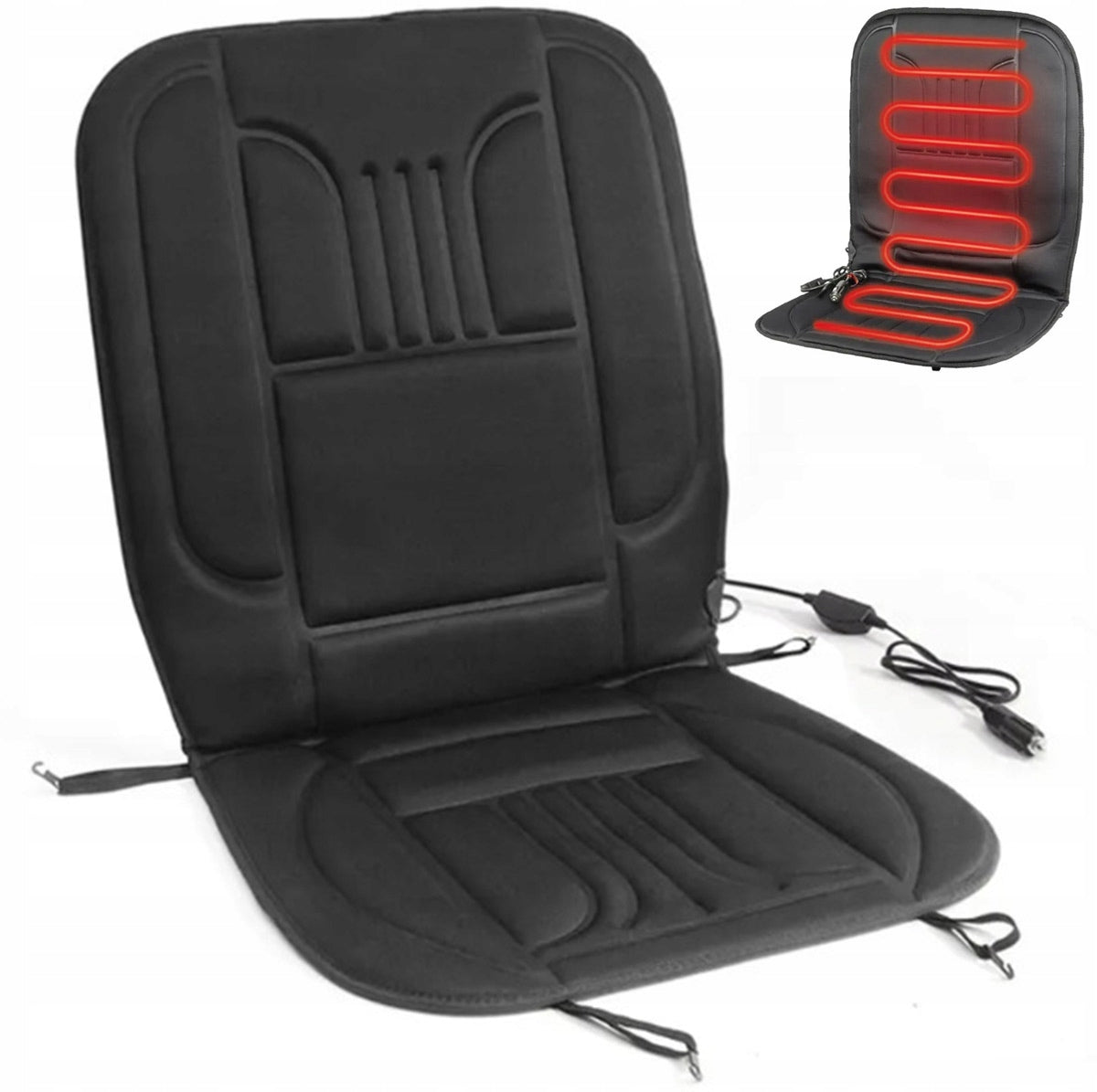 HEATED SEAT MAT UNIVERSAL HEATING SEAT + 12V REMOTE CONTROL FOR BUS EAN (GTIN) 5907621809546