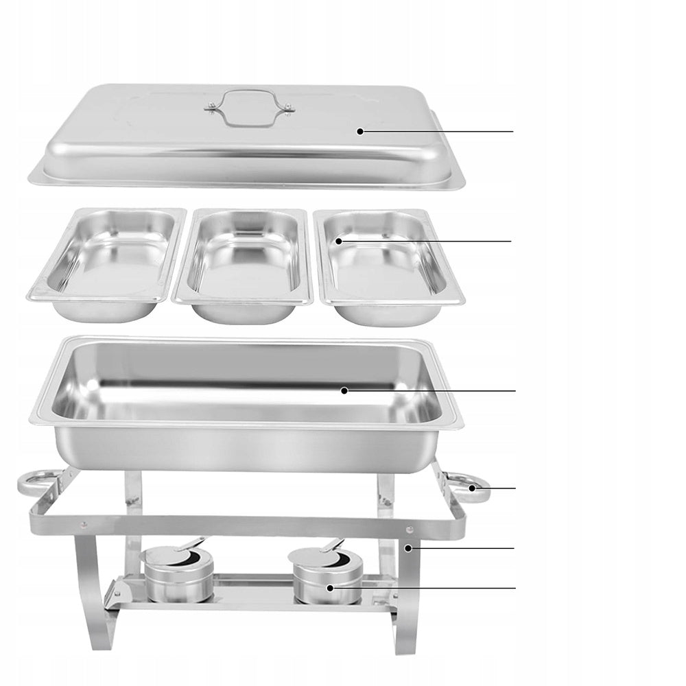 HEATER GN 1/3 FOR CATERING DISHES 9 L STAINLESS STEEL Model 6904332135550