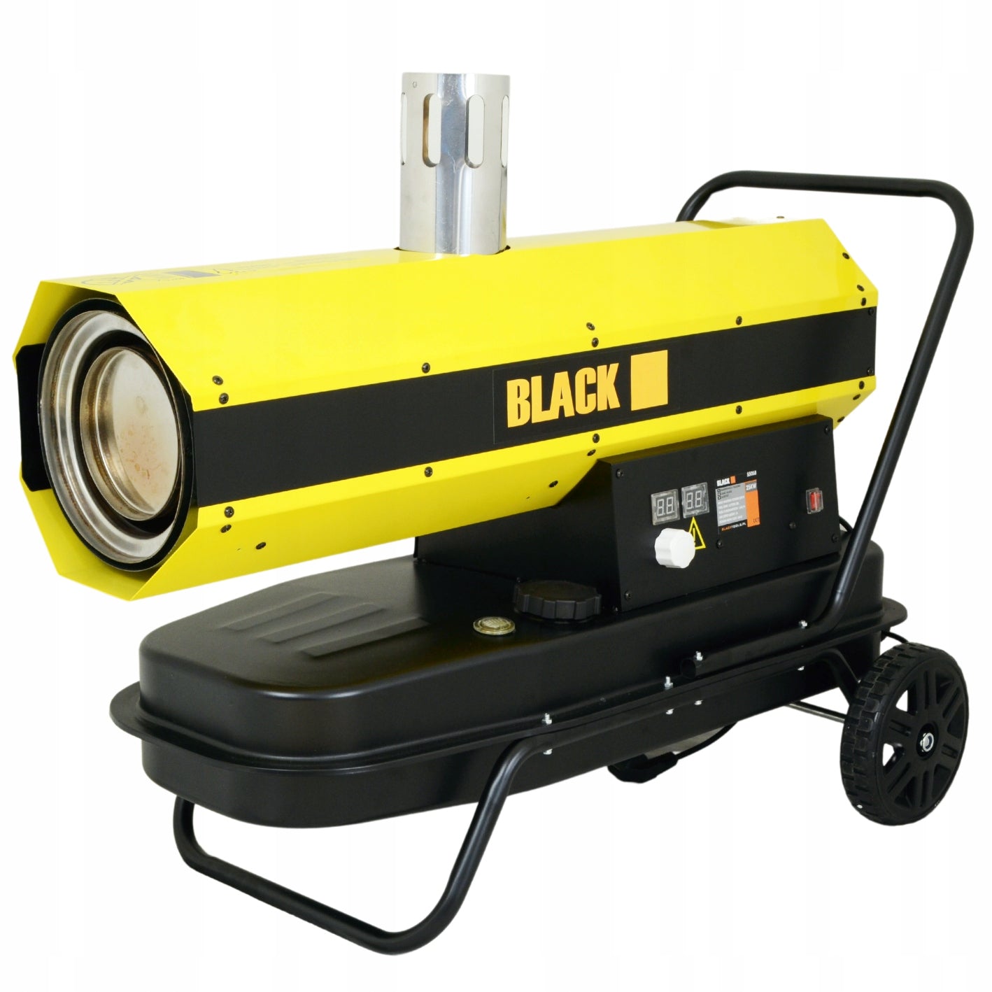 HEATER OIL BLOWER WITH CHIMNEY 25KW THERMOSTAT LCD BRAND BLACK TOOLS Brand Black