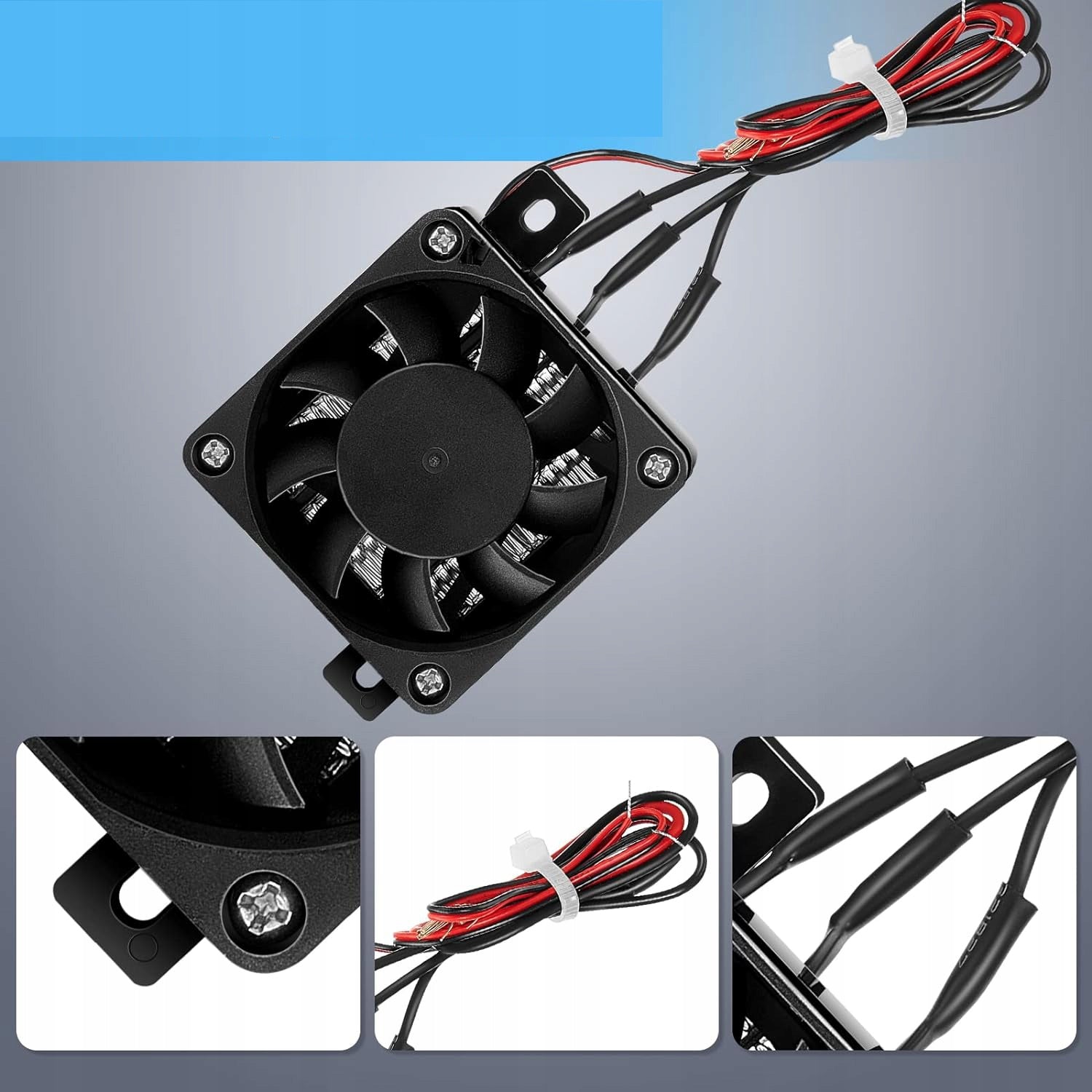 HEATER PTC, 12V, AIR, HEATING ELEMENT FOR FAN, HEATING Dominant color black