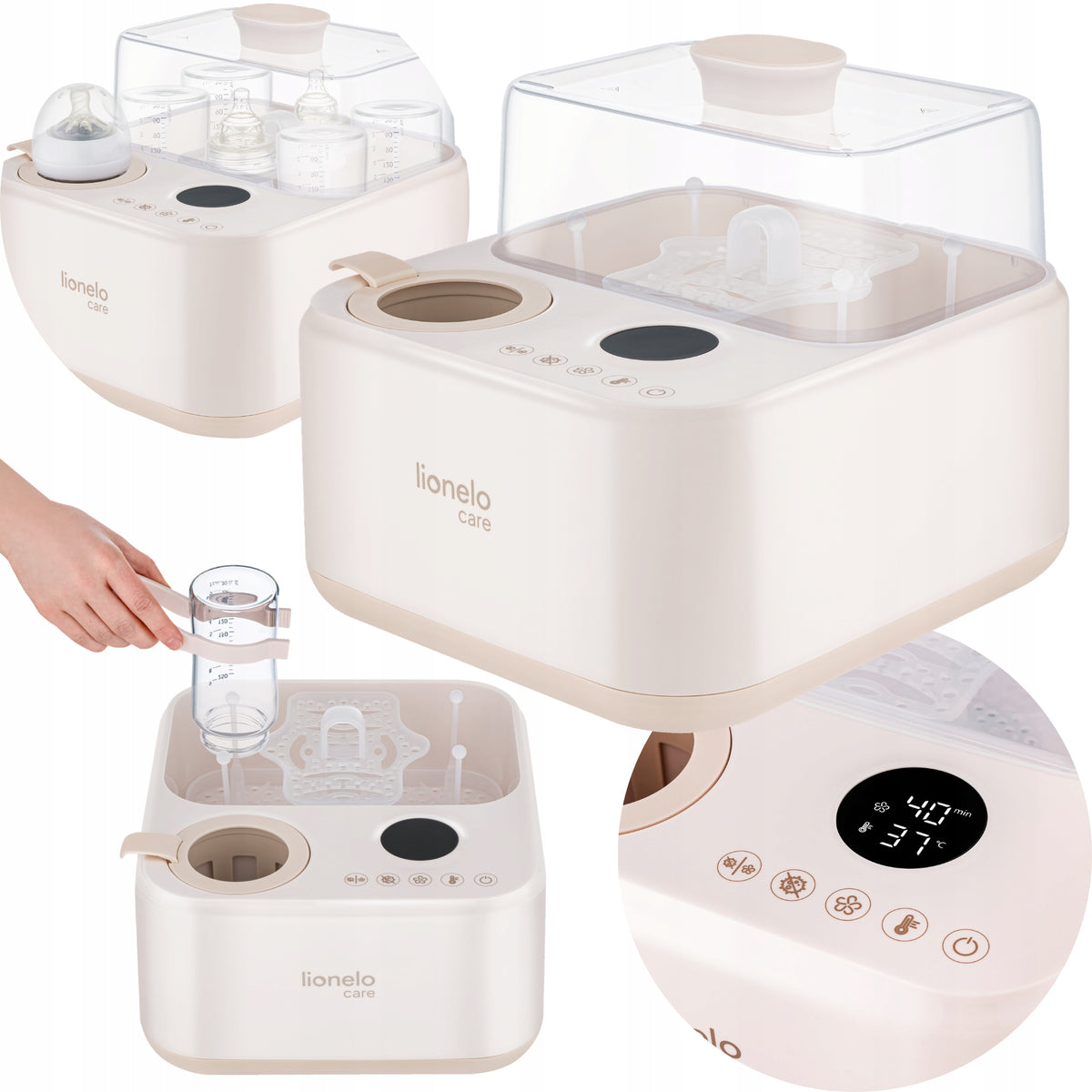 HEATER STERILIZER for bottles 4 bottles drying Lionelo Steamup