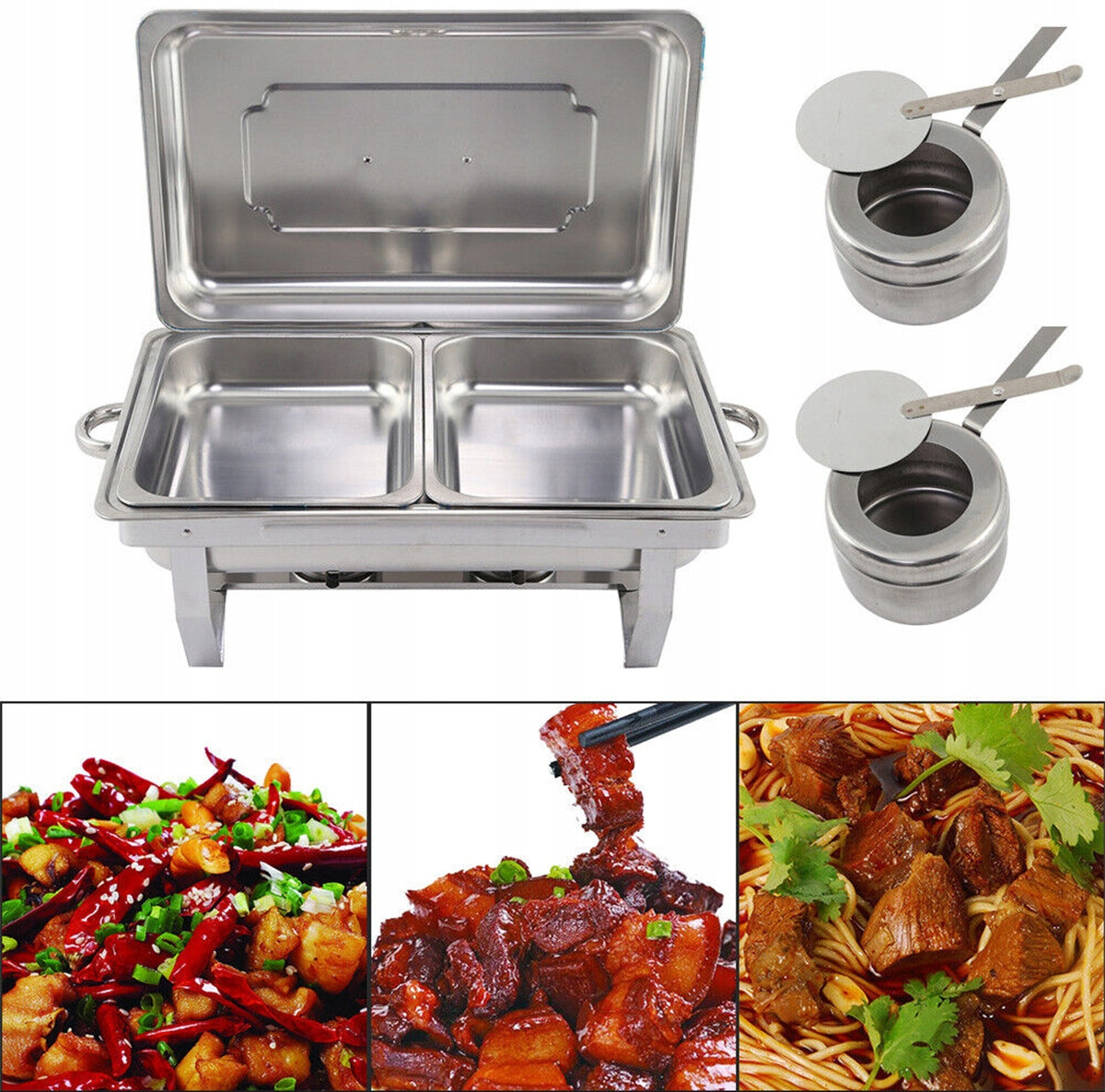 HEATER TABLE STEEL FOR DISHES FOR PASTE 9 L