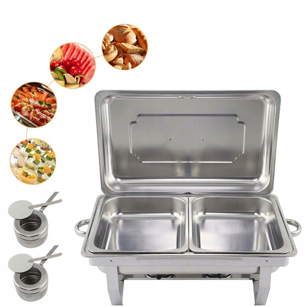 HEATER TABLE STEEL FOR DISHES FOR PASTE 9 L