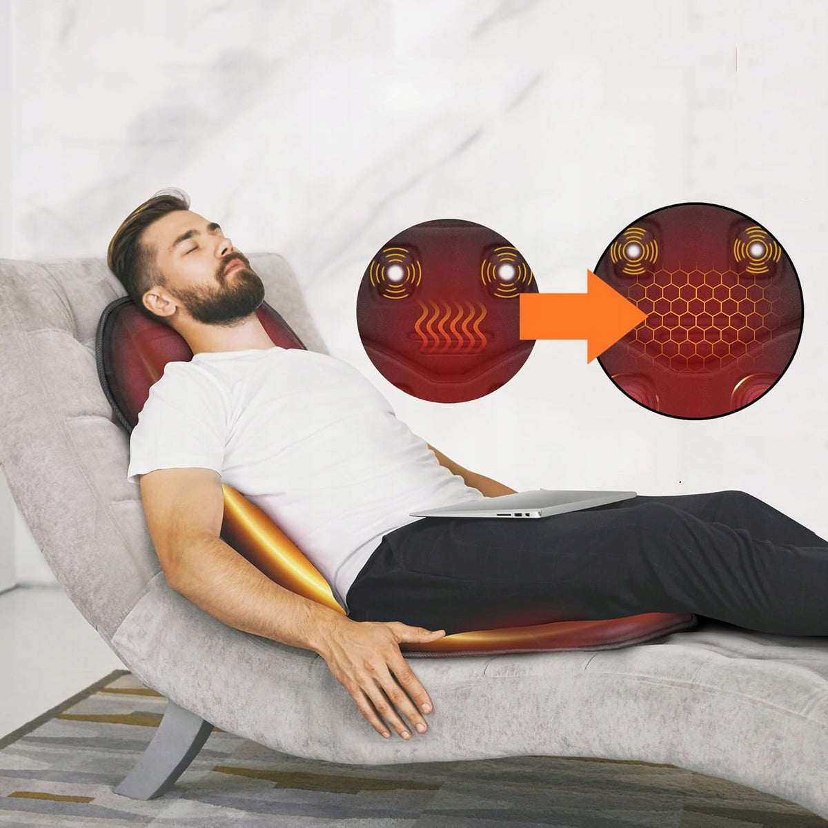 HEATING MASSAGE MAT HEATED SEAT FOR CAR 12V Packaging status original
