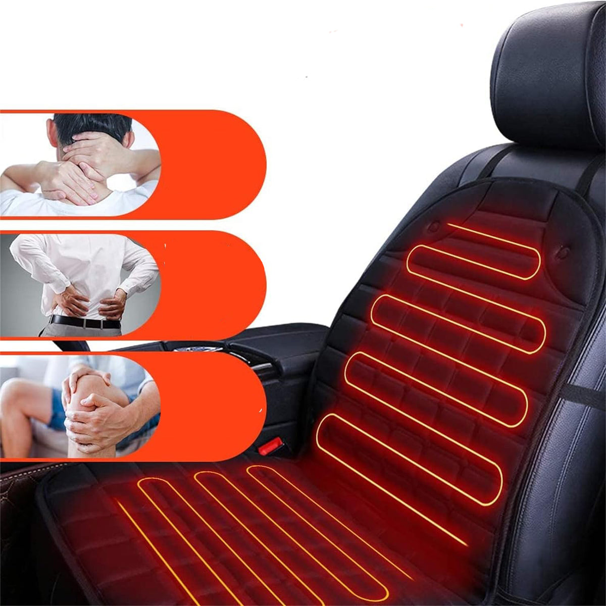 HEATING MAT AUTO FOR SEAT HEATED 12V ADJUSTABLE TEMPE Batteries included no