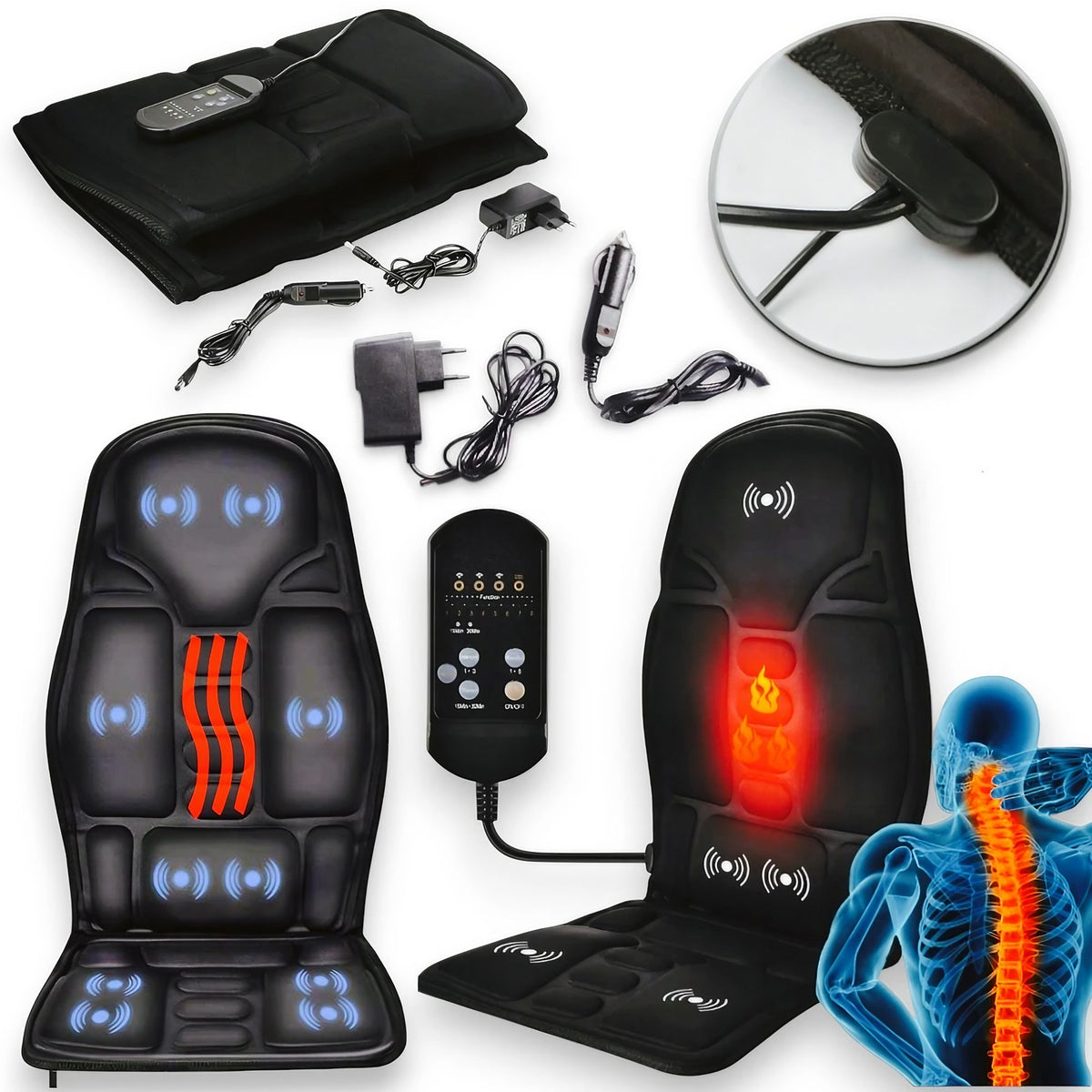 HEATING MAT CAR HOME OFFICE FOR SEAT CUSHION MASSAGER PRO +