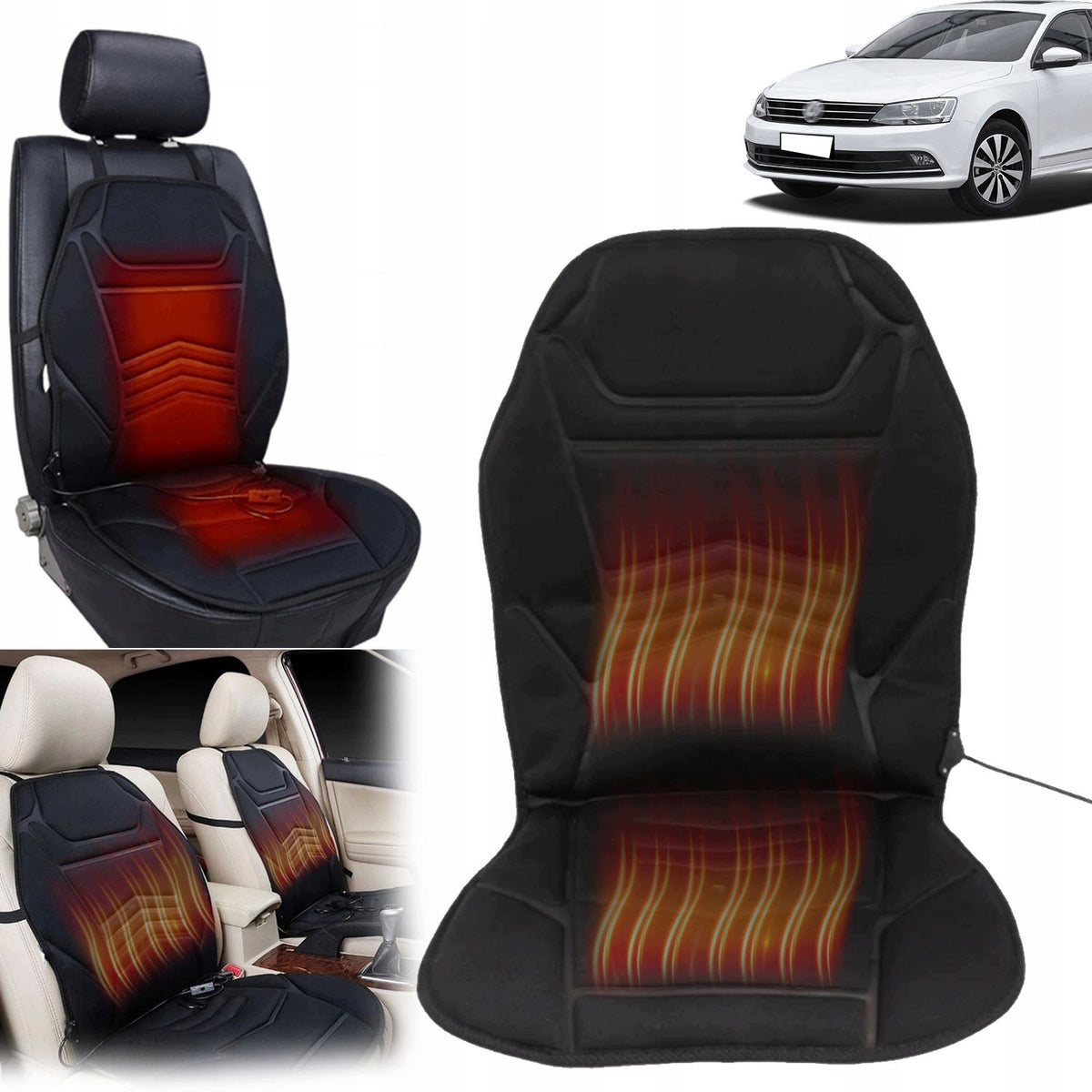 HEATING MAT FOR CAR WITH REMOTE CONTROL 35-65°C FOR RELAXATION