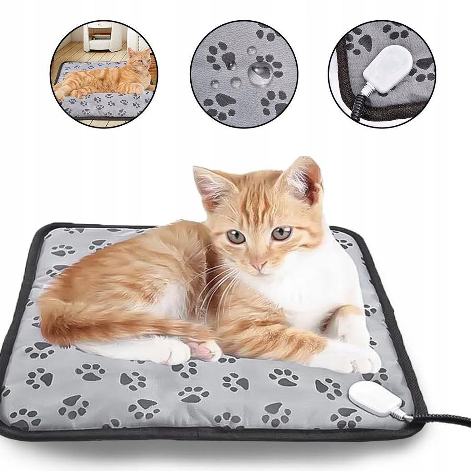HEATING MAT FOR CAT DOG KENNELS WATERPROOF WITH CONTROLLER 45x45 20W Manufacturer code 0100377