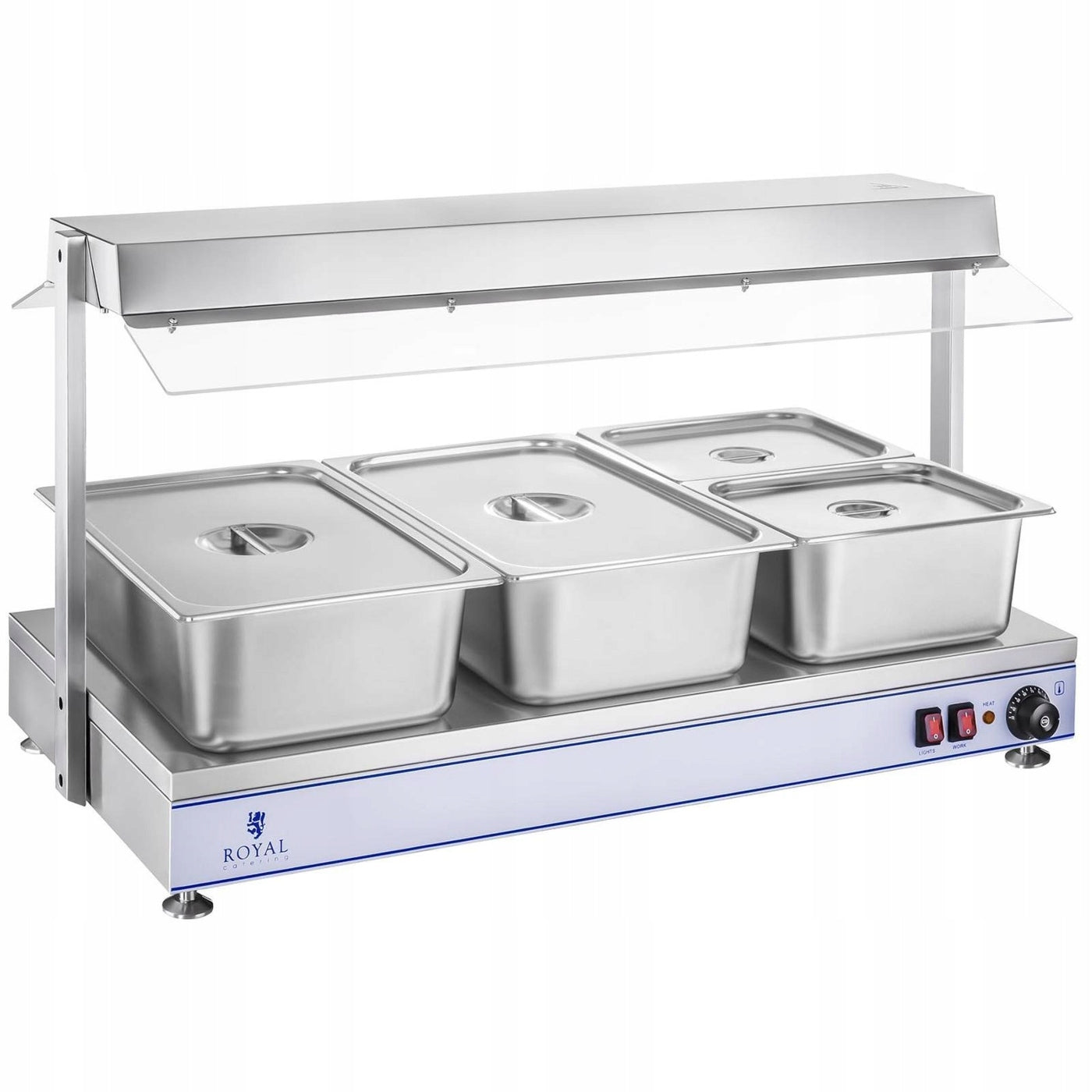 HEATING PLATE TRAY 120 x 50 cm WITH 4 LAMPS 110st Model RCHP-120