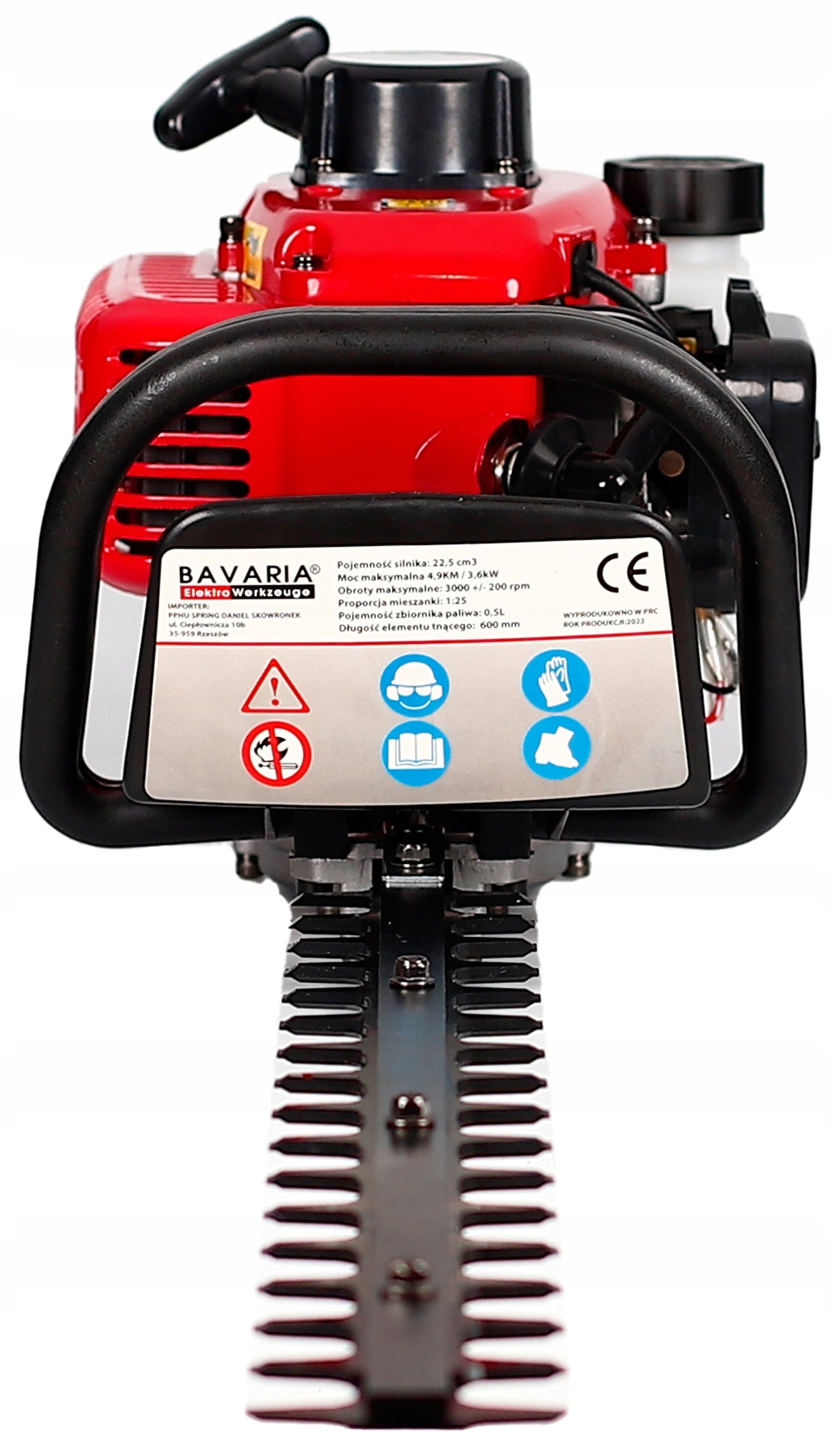 HEDGE TRIMMER 4.9KM 60CM + SET + OIL Maximum cut branch thickness 24 mm