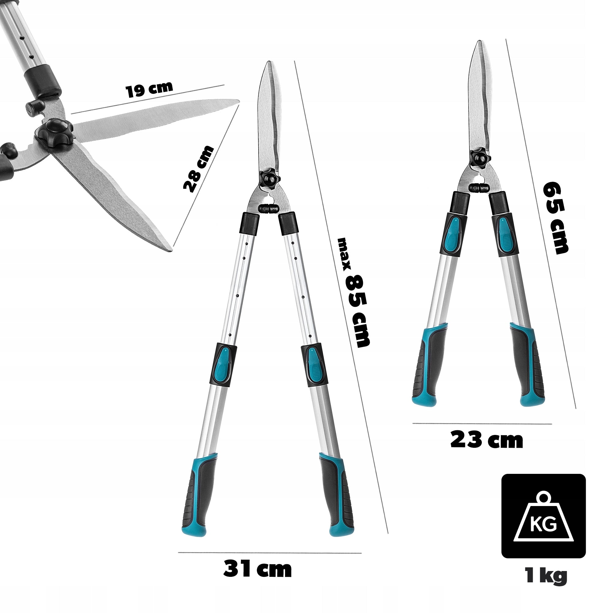 HEDGE TRIMMER 65-85cm MANUAL PRUNING SHEAR FOR GARDEN BUSH BRANCHES SHARP Manufacturer code K3026