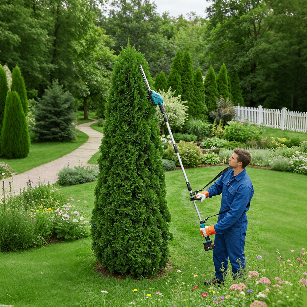 HEDGE TRIMMER BOOM ELECTRIC CORDLESS 270CM 2AKU Battery voltage 21 V