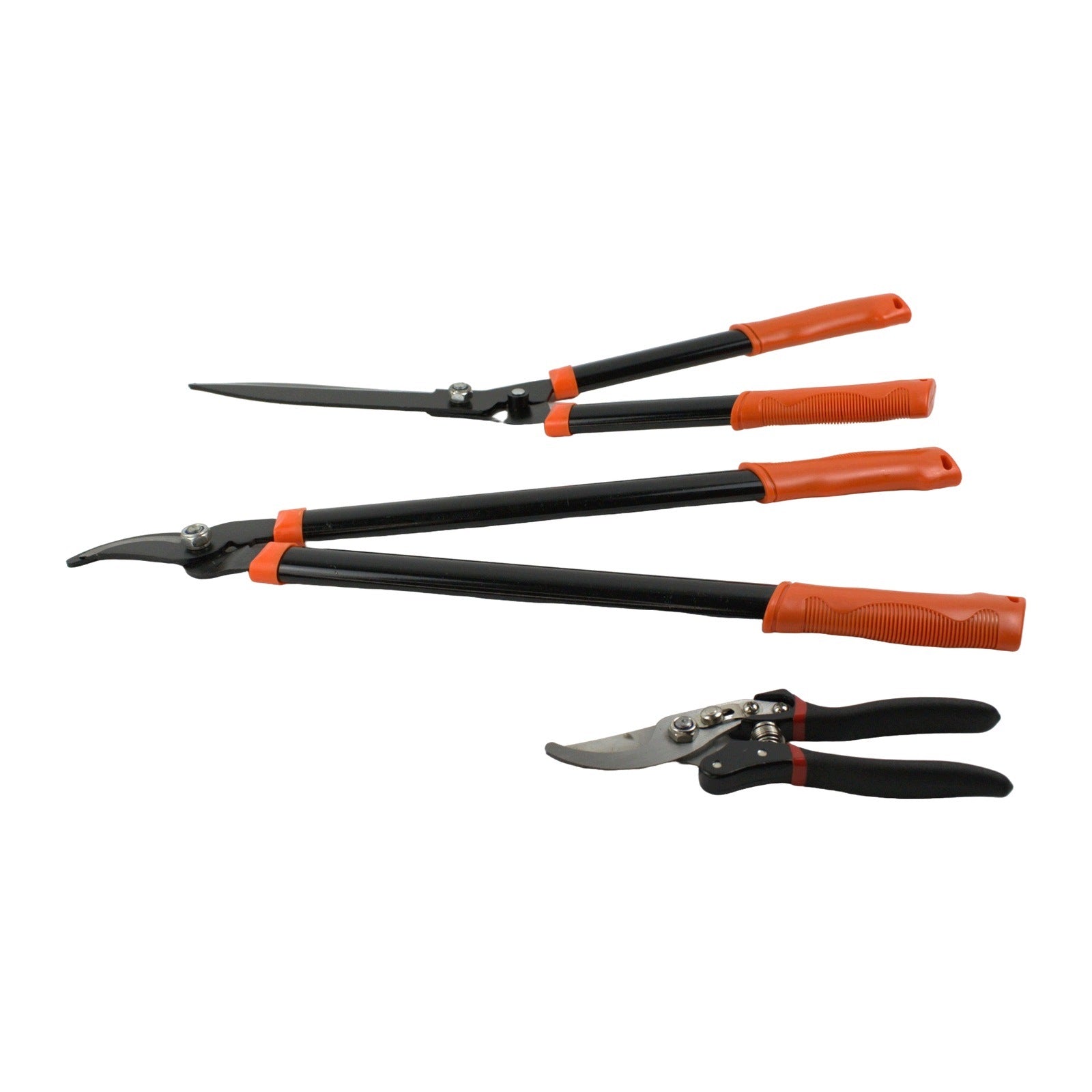 HEDGE TRIMMER BRANCH PRUNER SET OF 3 GARDENING BUSHES STEEL Brand Hikey