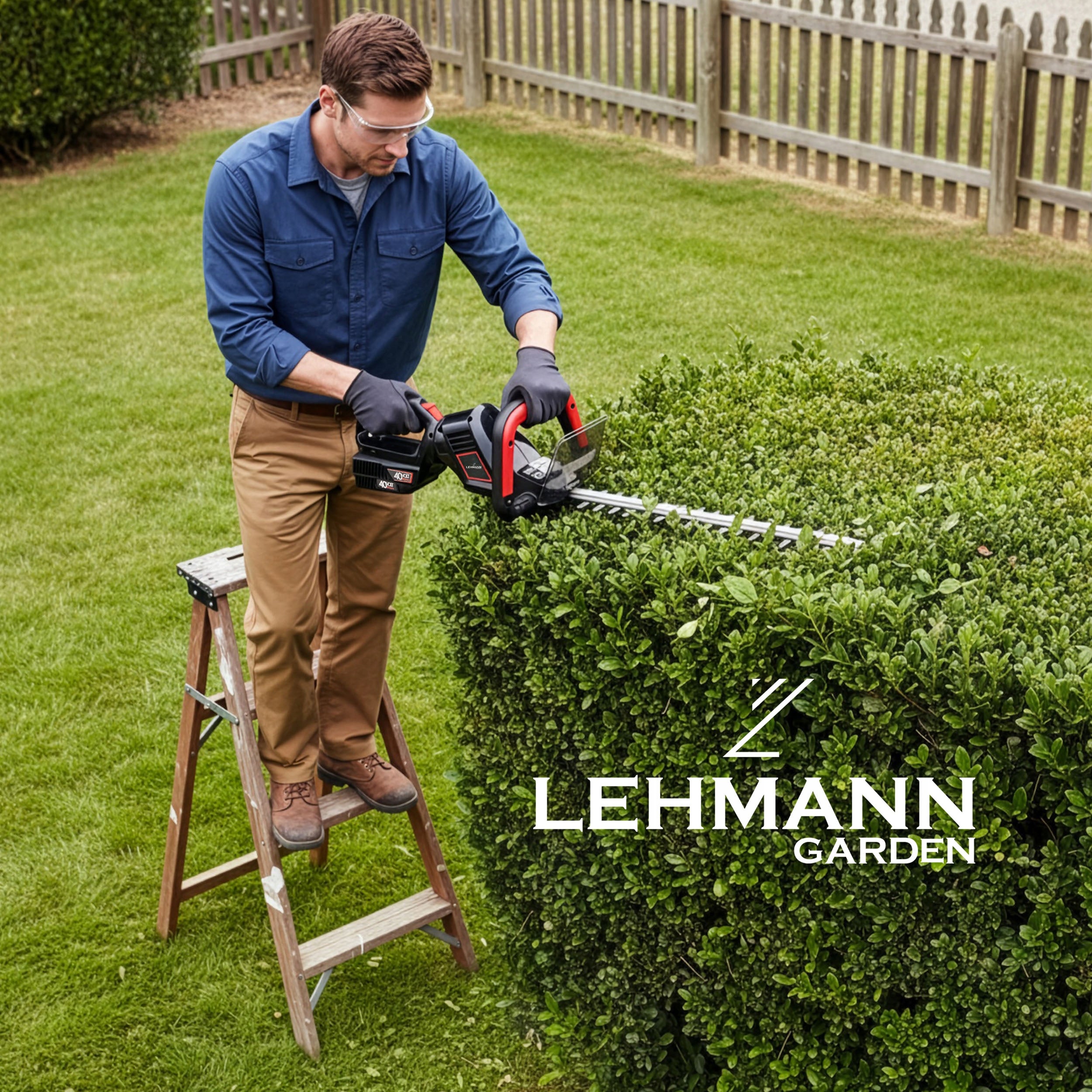HEDGE TRIMMER CORDLESS TRIMMING SHRUBS 55CM STRONG 40V Power supply battery operated