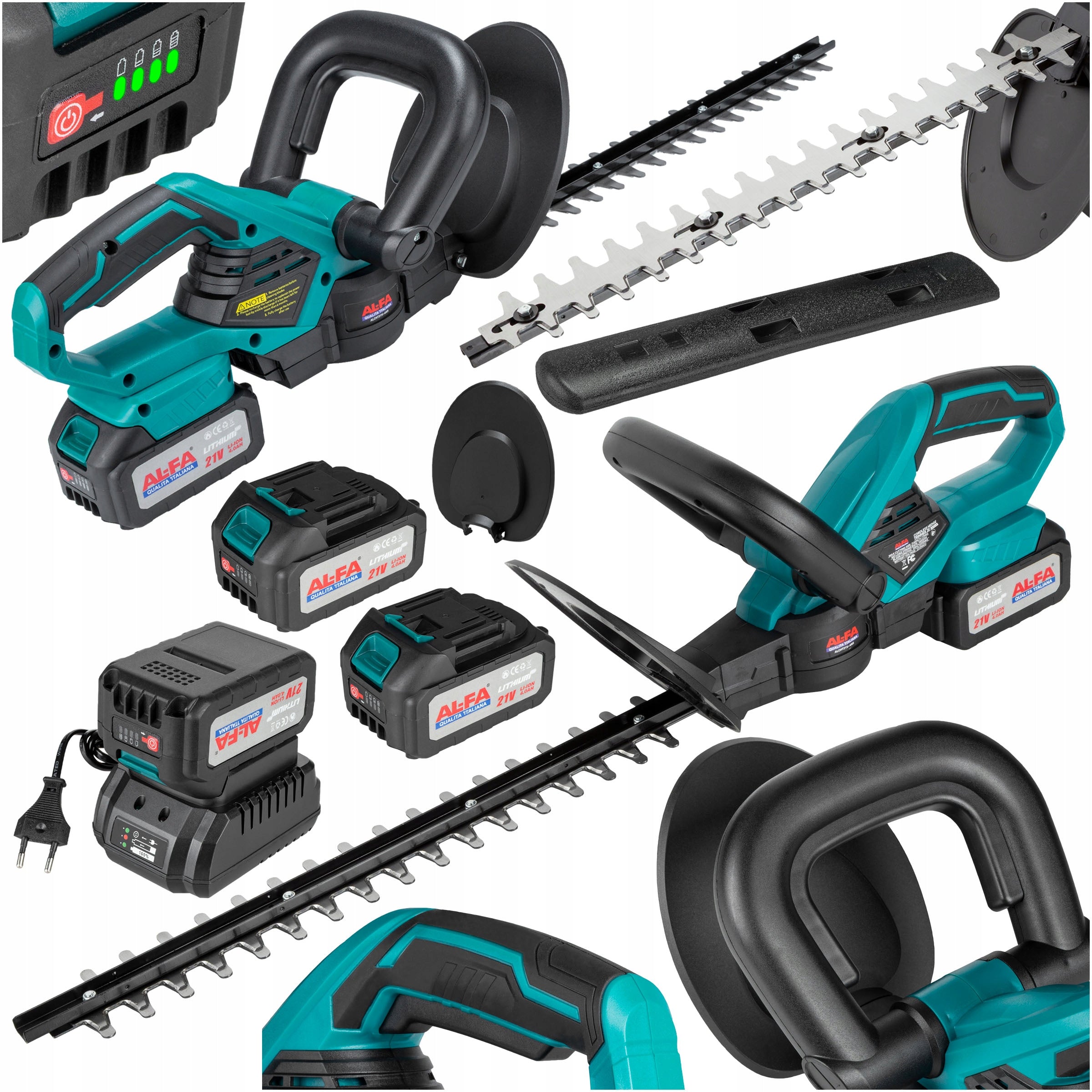 HEDGE TRIMMERS CORDLESS Garden Shears Cutting Shrubs 2 BATTERIES