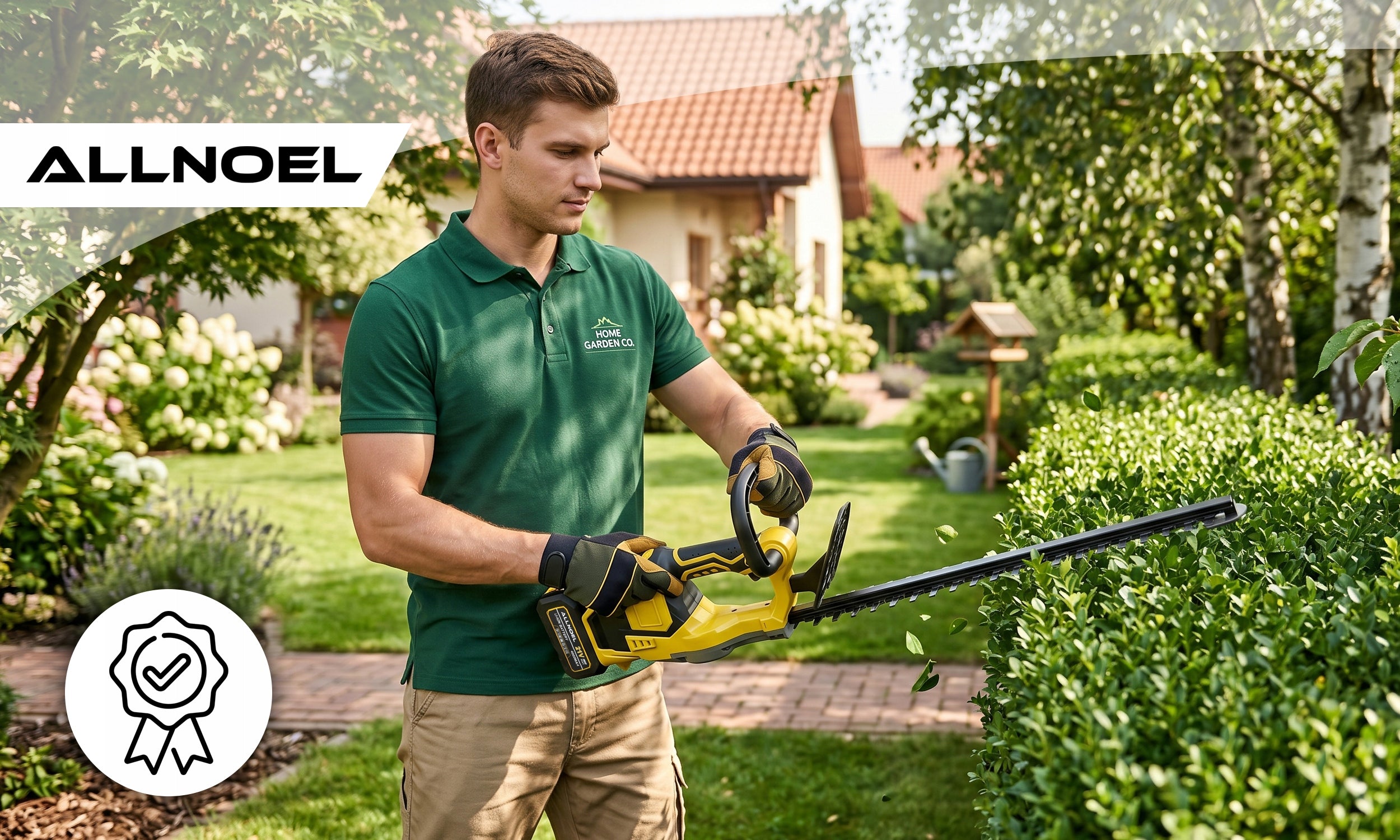 HEDGE TRIMMERS FOR SHRUBS 2x RECHARGEABLE BATTERY 4.0AH SET Manufacturer code Nożyce do żywopłotu YPT-LL-750 bezszczotkowe