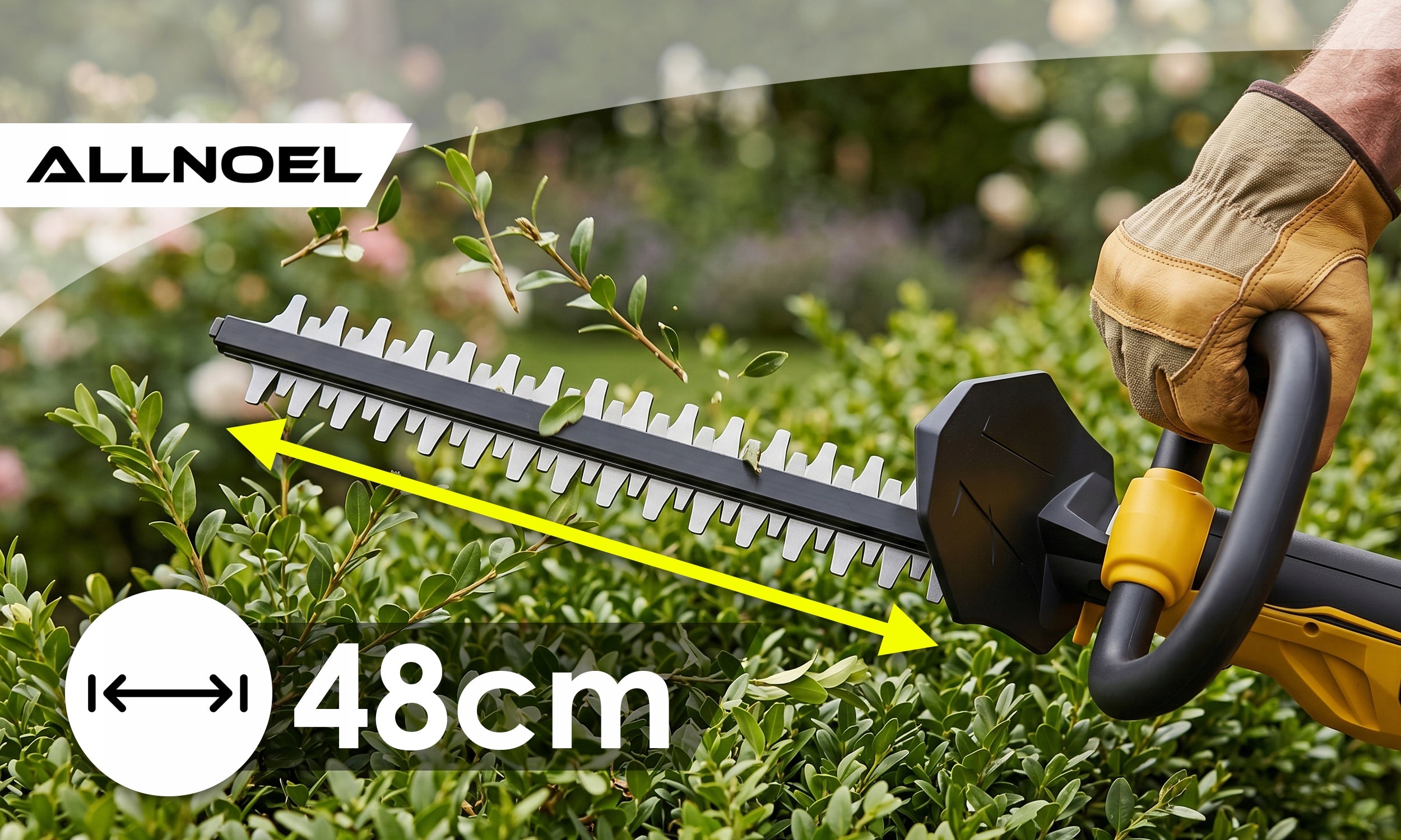 HEDGE TRIMMERS FOR SHRUBS 2x RECHARGEABLE BATTERY 4.0AH SET Power supply battery operated
