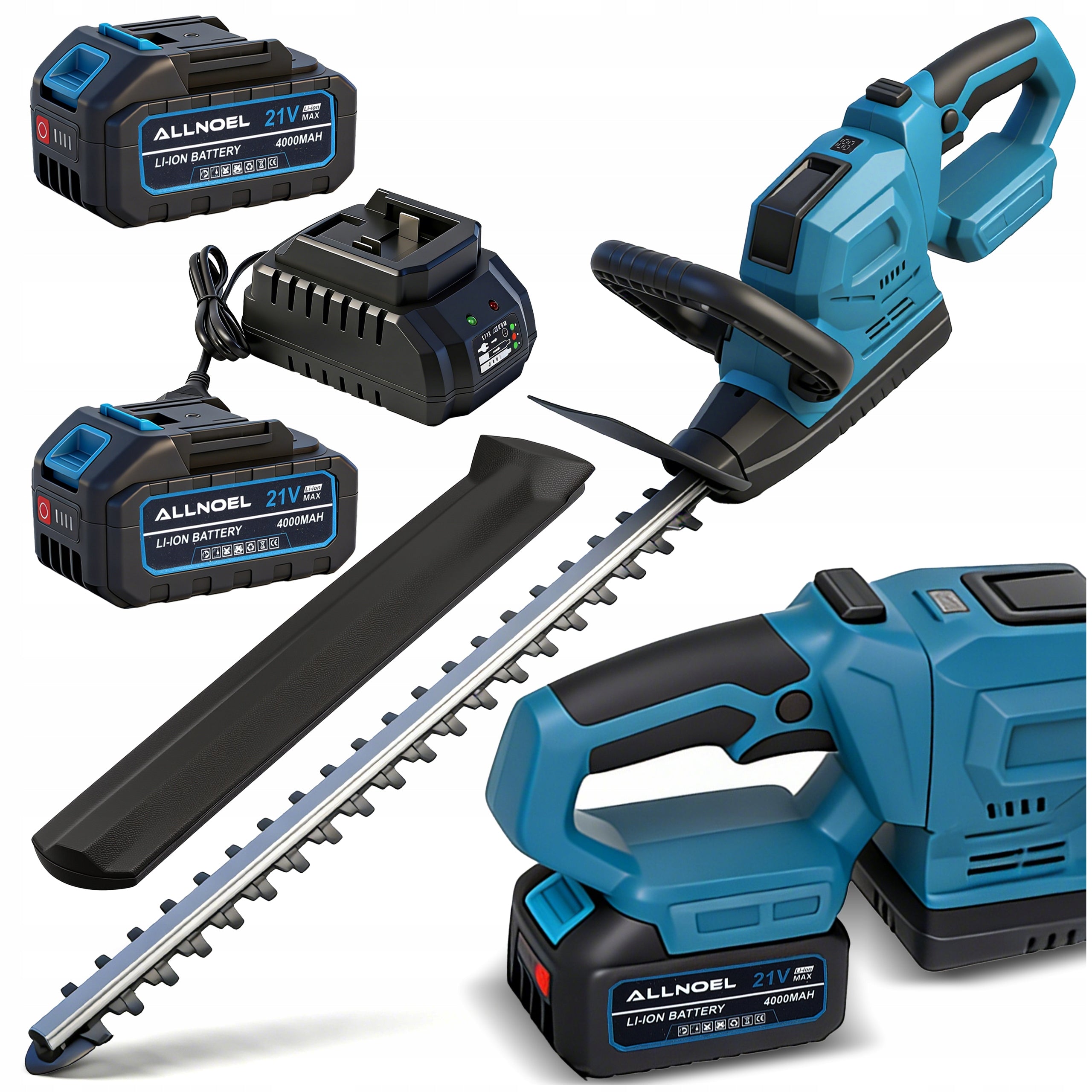HEDGE TRIMMERS FOR SHRUBS 2x RECHARGEABLE BATTERY 4.0AH SET