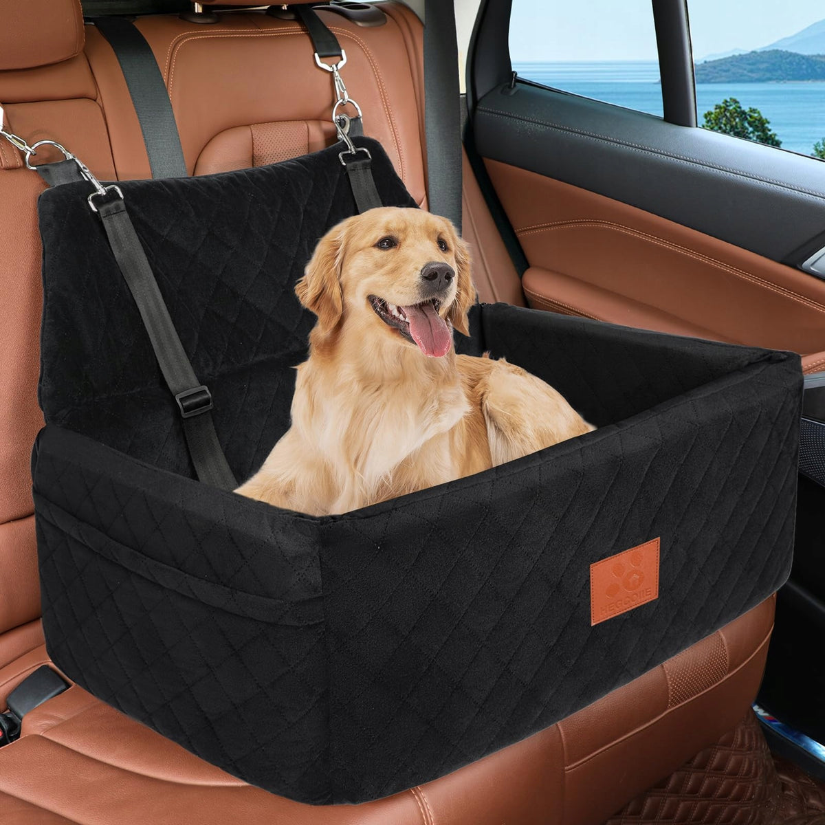 HEGCOIIE Medium Dog Car Seat, 50cm x 54cm