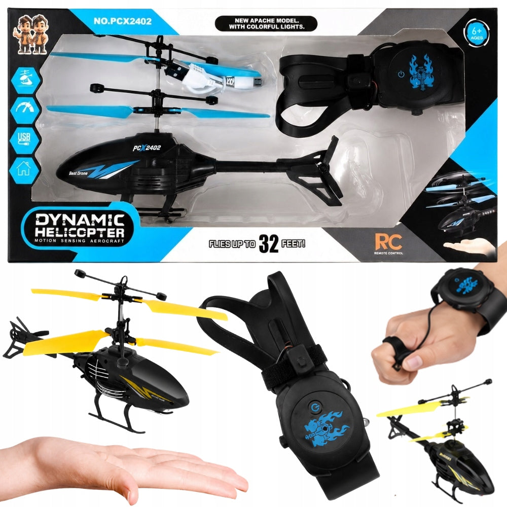 HELICOPTER FOR RADIO REMOTE CONTROLLED BY HAND INDUCTION CHARGING USB LIGHT