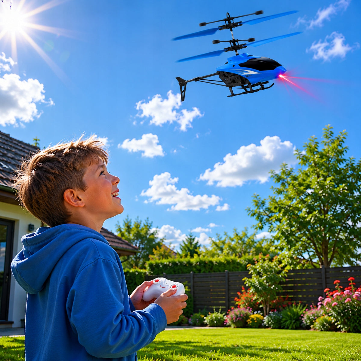 HELICOPTER FOR RADIO REMOTE CONTROLLED INDUCTION CHARGING USB LIGHT Kid's age 6+ years