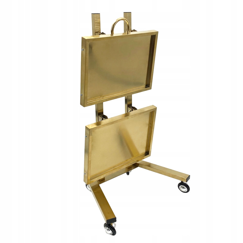 HELPER COSMETIC TABLE HAIRDRESSER TROLLEY FOR SALON SHELVES PREMIUM GOLD Brand Fantoma