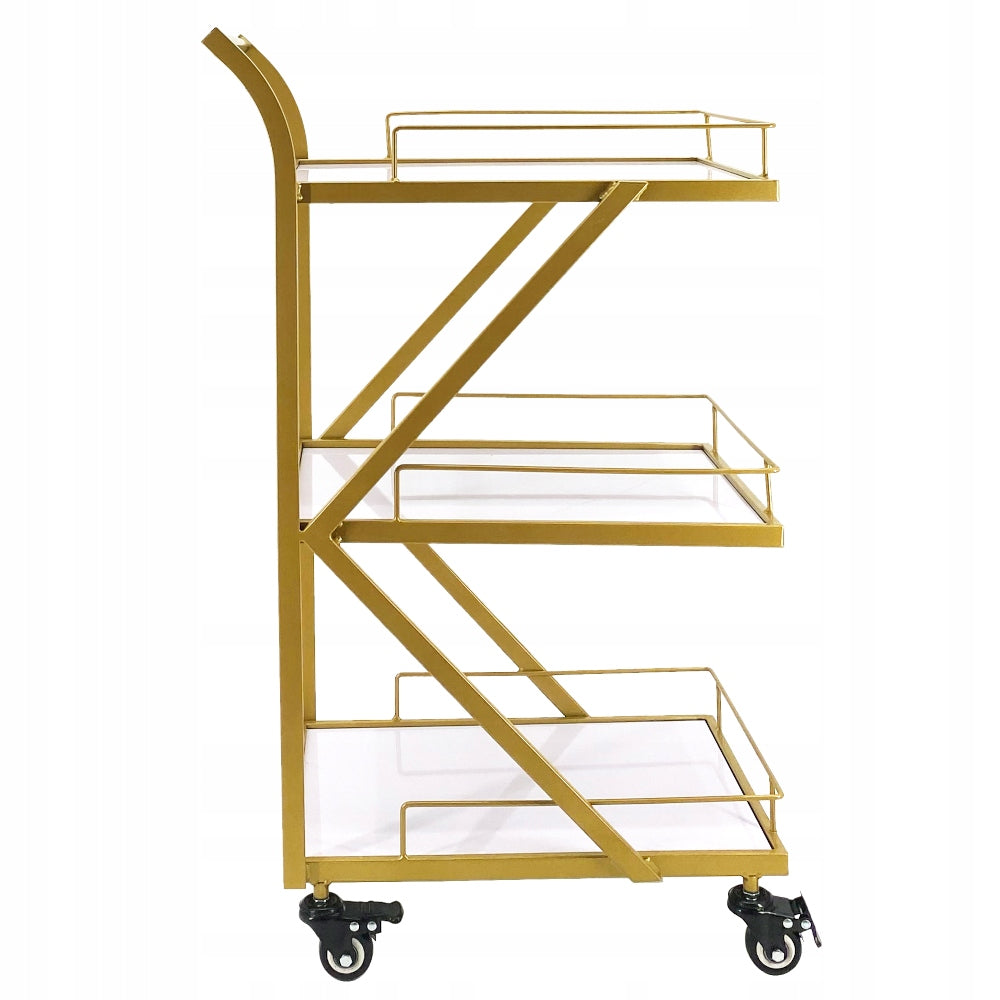 HELPER COSMETIC TABLE HAIRDRESSER TROLLEY FOR SPA SALON 3 DELUXE SHELVES Brand Fantoma