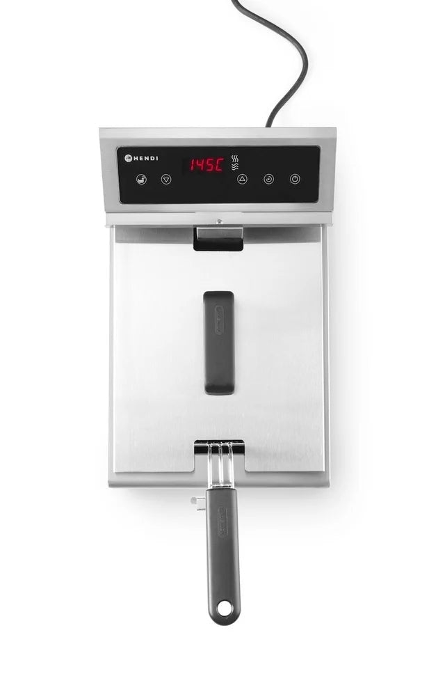 HENDI Adjustable induction fryer 8 L, 3,5 kW with tap and display Packaging status original