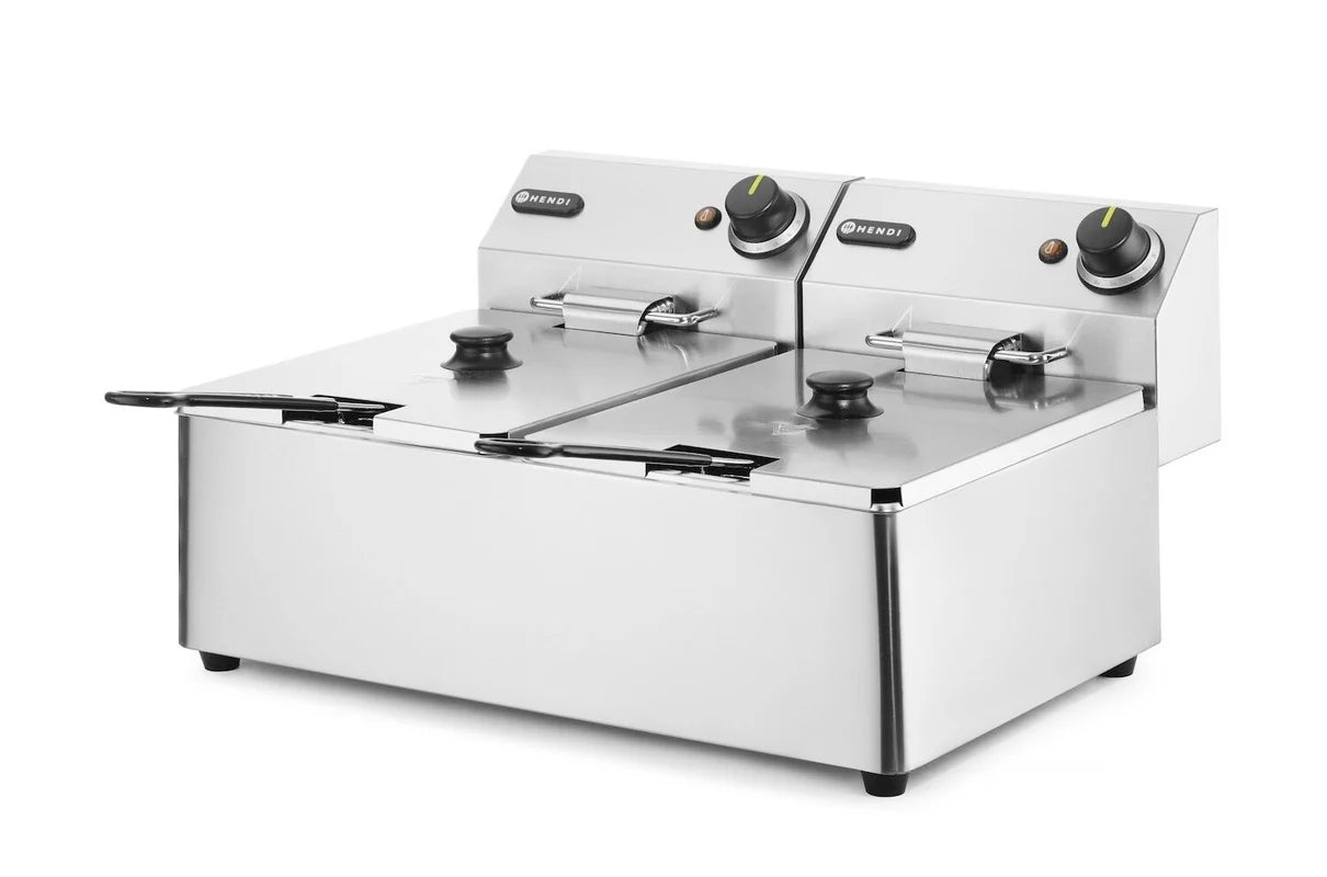 HENDI Electric fryer 2-chamber adjustable 12 L, 2x 3,3 kW Brand Hendi