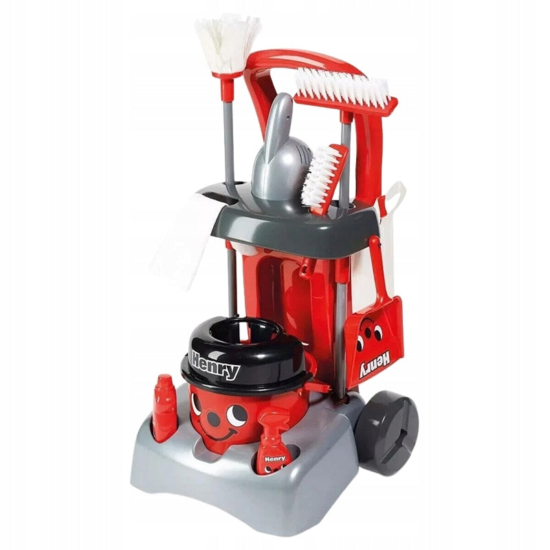 HENRY CASDON TOY DELUXE CLEANING CART WITH ACCESSORIES FOR KIDS Series Deluxe
