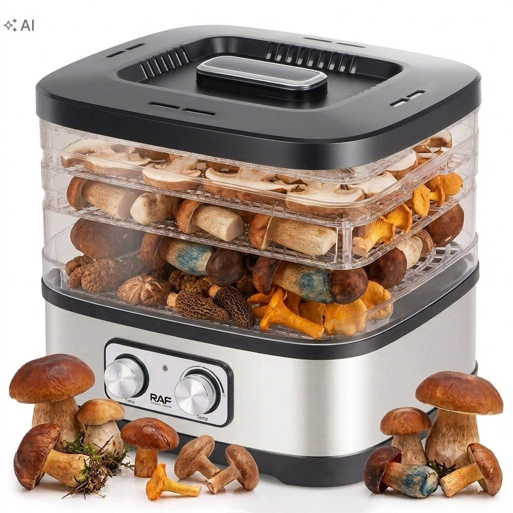 HERB FRUIT MUSHROOM DRYER 240W 5 SIT 8L REEF TEMPERATURE CONTROL