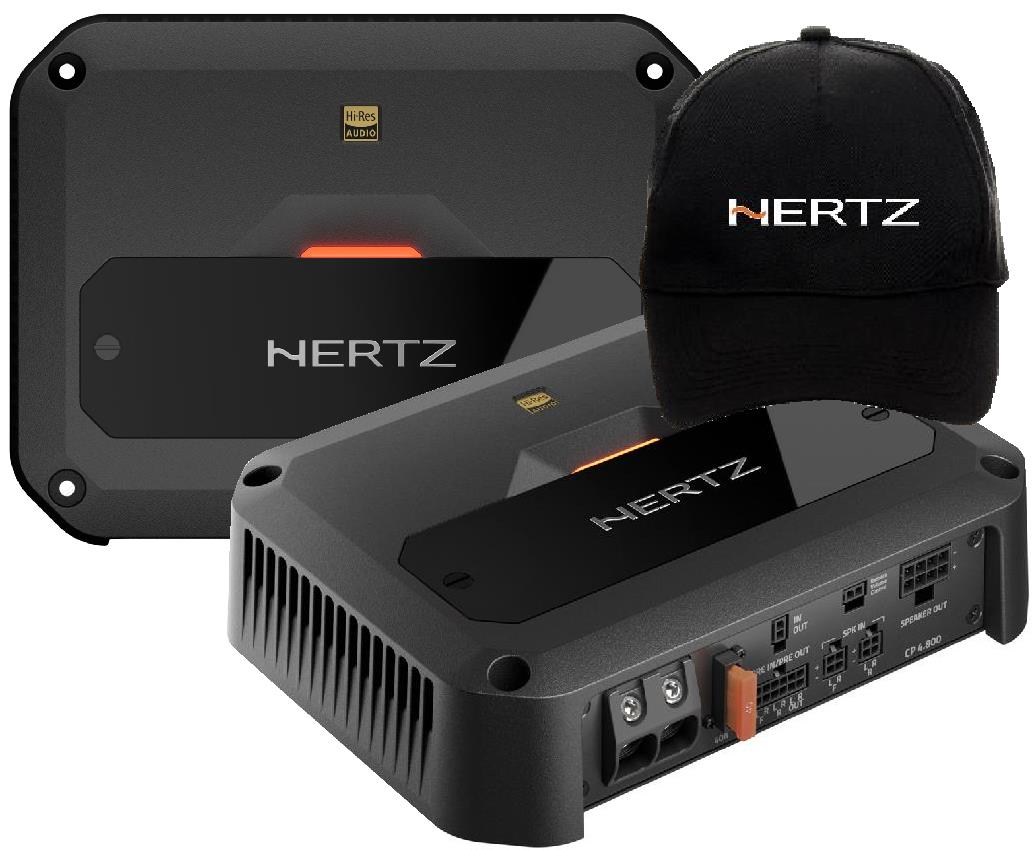 HERTZ CENTO CP 4.800 "D" 4 CHANNEL CAR AMPLIFIER 760W +CAP