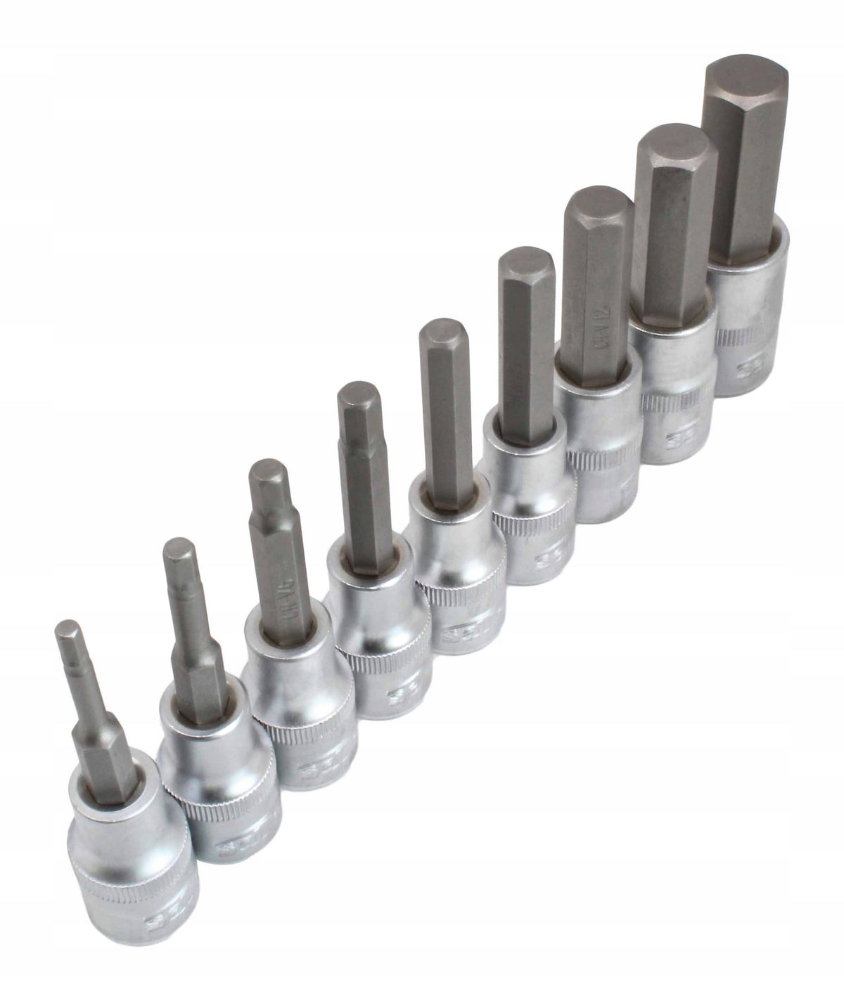 HEX SOCKET WRENCHES 4-17 80 mm 1/2 9 pcs Brand Satra