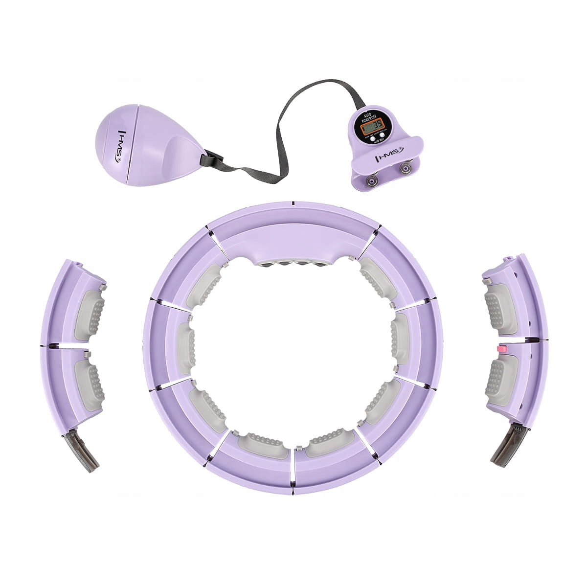 HHM13 HULA HOOP VIOLET WITH MAGNETS AND WEIGHT + COUNTER HMS