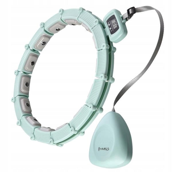 HHM14 HULA HOOP GREEN WITH MAGNETS AND WEIGHT + COUNTER HMS