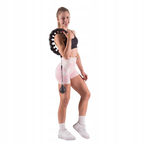 HHW01 HULA HOOP BLACK WITH PROJECTIONS AND WEIGHT HMS Brand HMS
