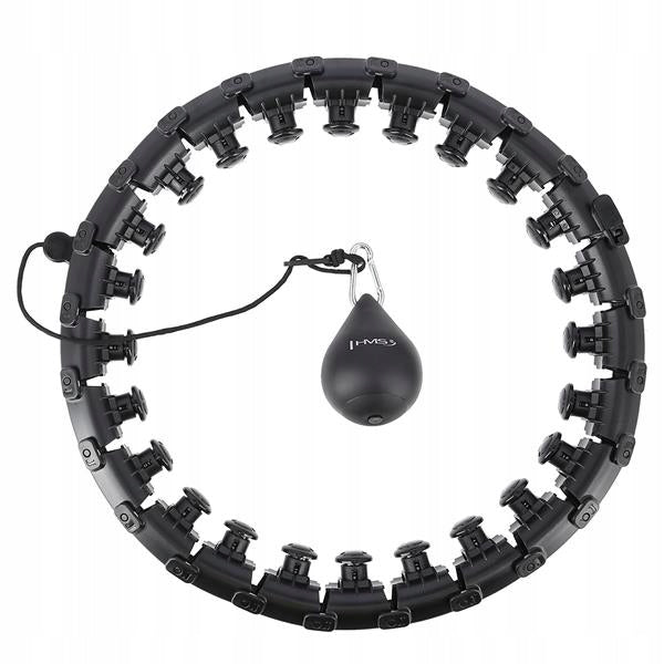 HHW01 HULA HOOP BLACK WITH PROJECTIONS AND WEIGHT HMS