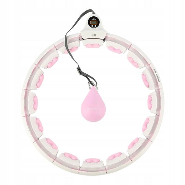 HHW06 HULA HOOP PINK WITH PROJECTIONS AND WEIGHT + COUNTER HMS