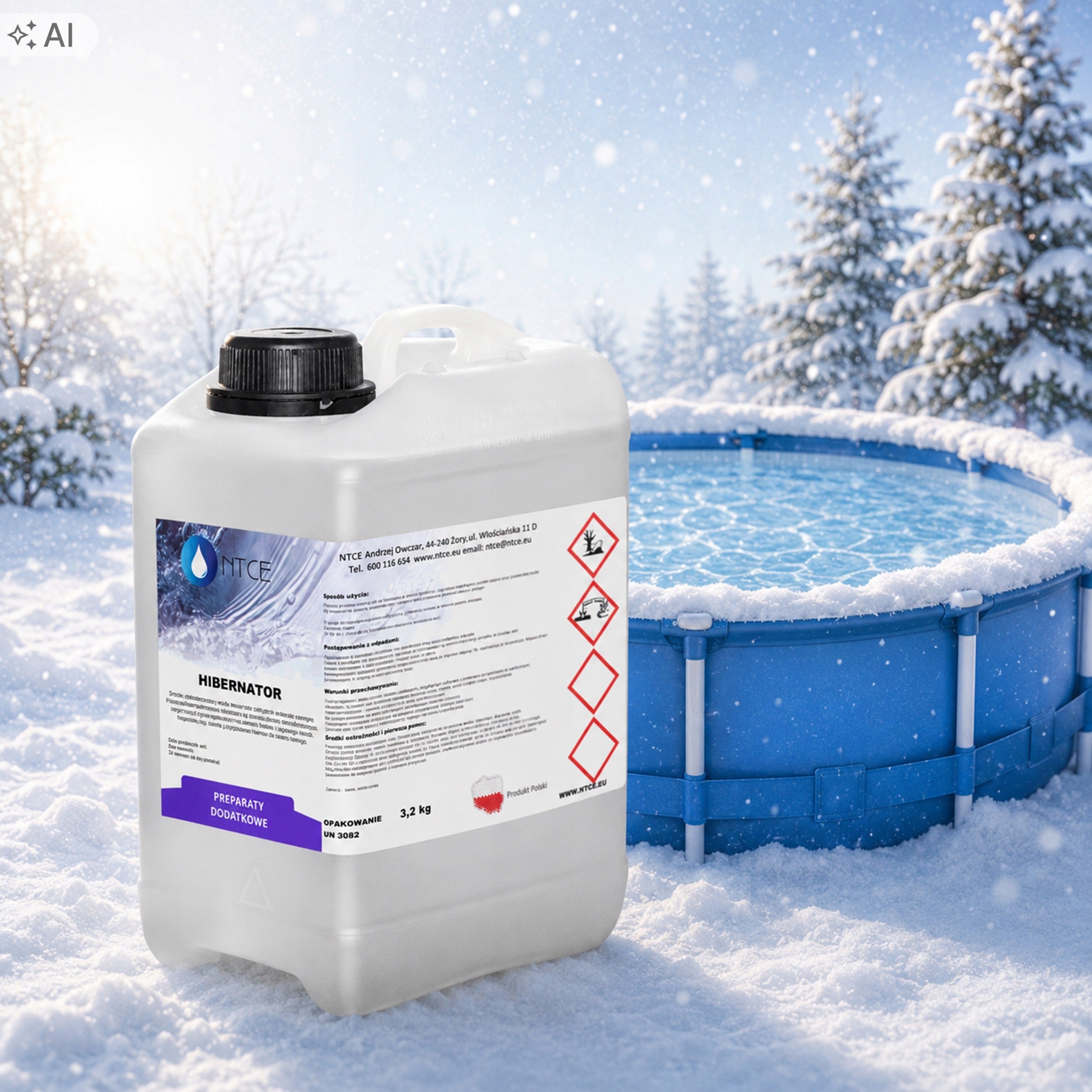 HIBERNATOR Swimming Pool Water Winter Chemistry Swimming Pool Winter NTCE 3,2KG Packaging status original