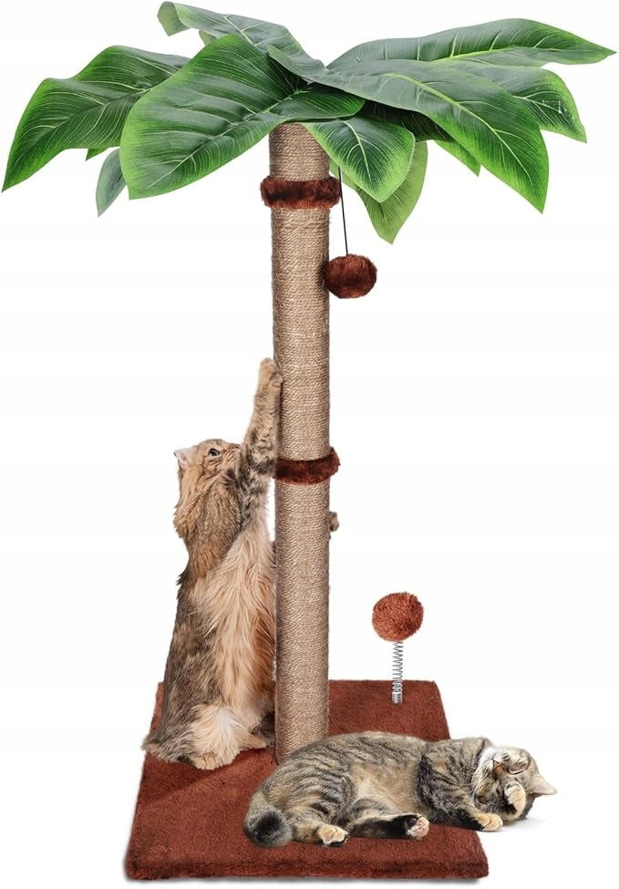 HIGH CAT SCRATCHER POST TOWER PALM 85 CM TOY