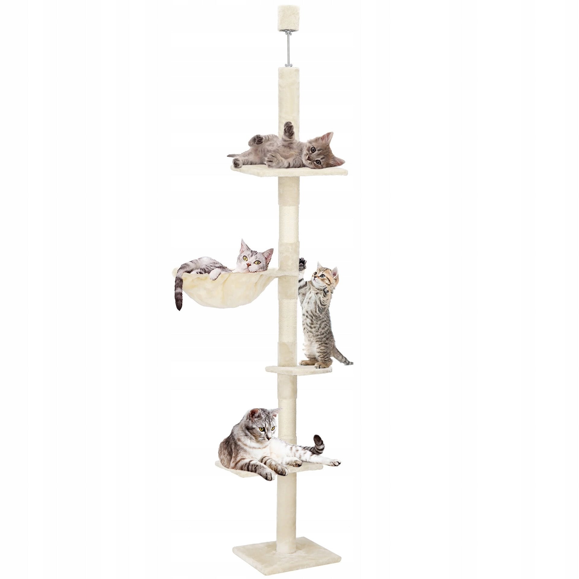 HIGH CAT SCRATCHING POST LARGE SCRATCHING POST CEILING TOWER 240-265 cm Brand Springos